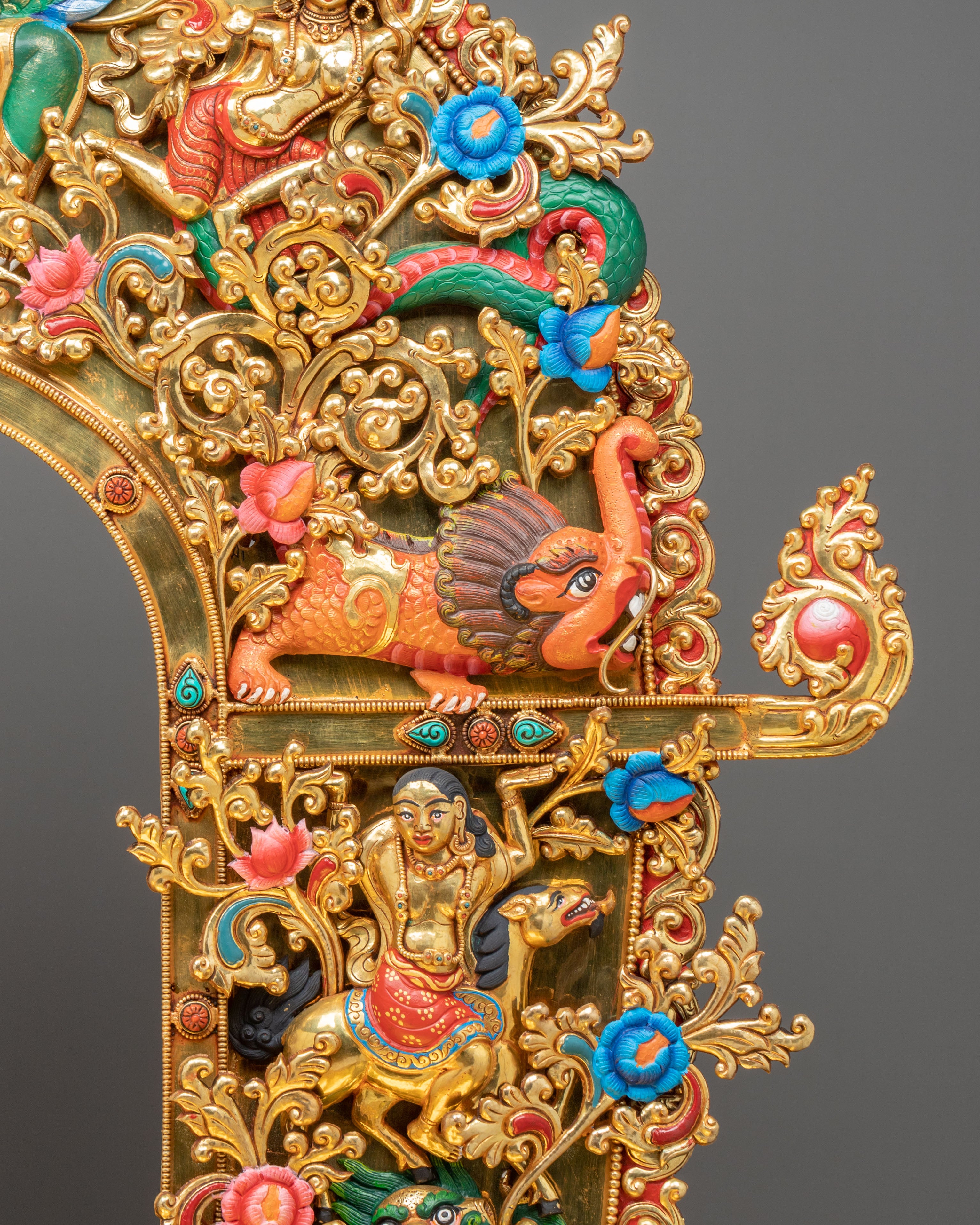 Dzambhala Figurine on Throne | (121.5cm Tall) Wealth God Figurine