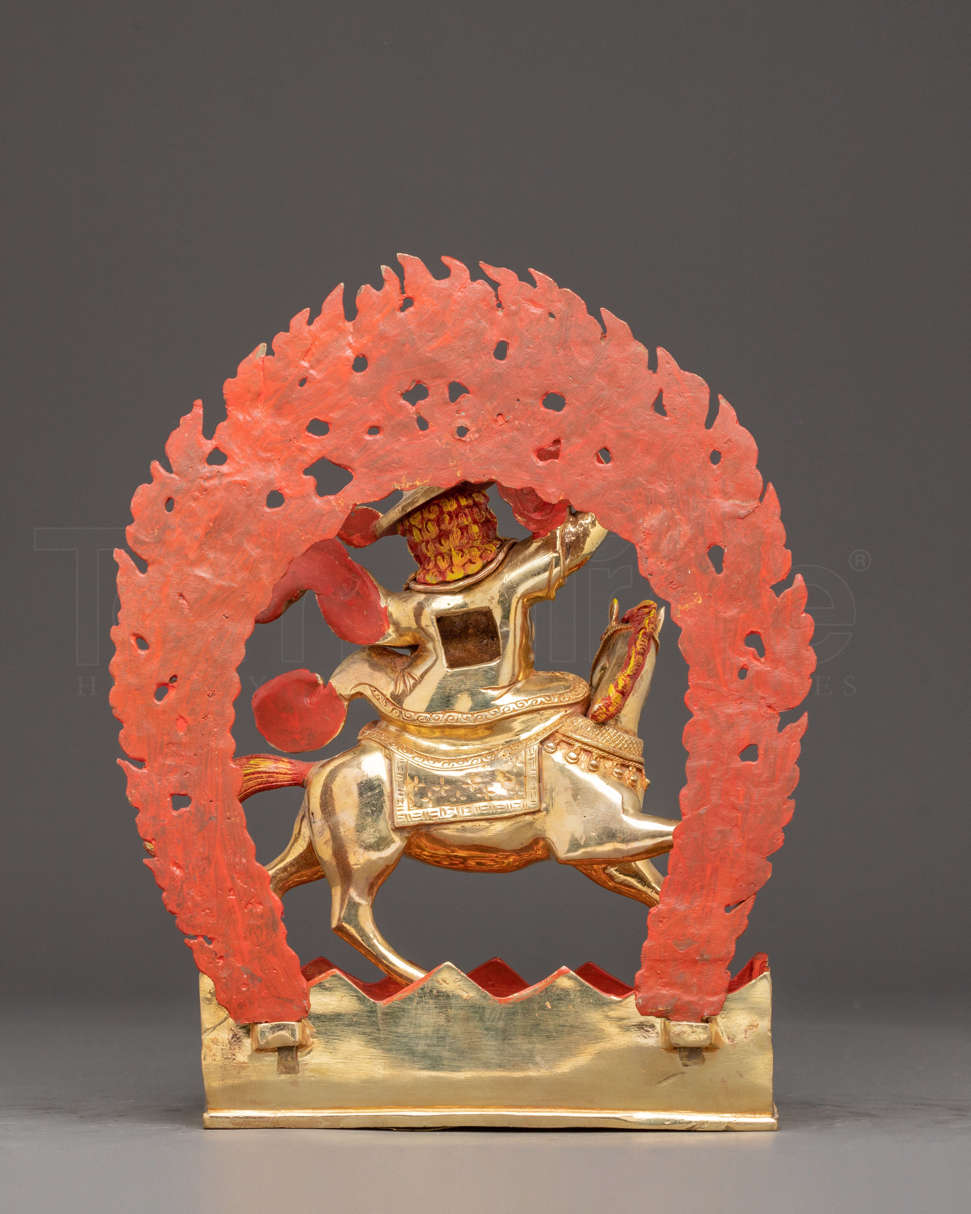 Handmade Pehar Gyalpo Golden Statue | 24K Gold Gilded