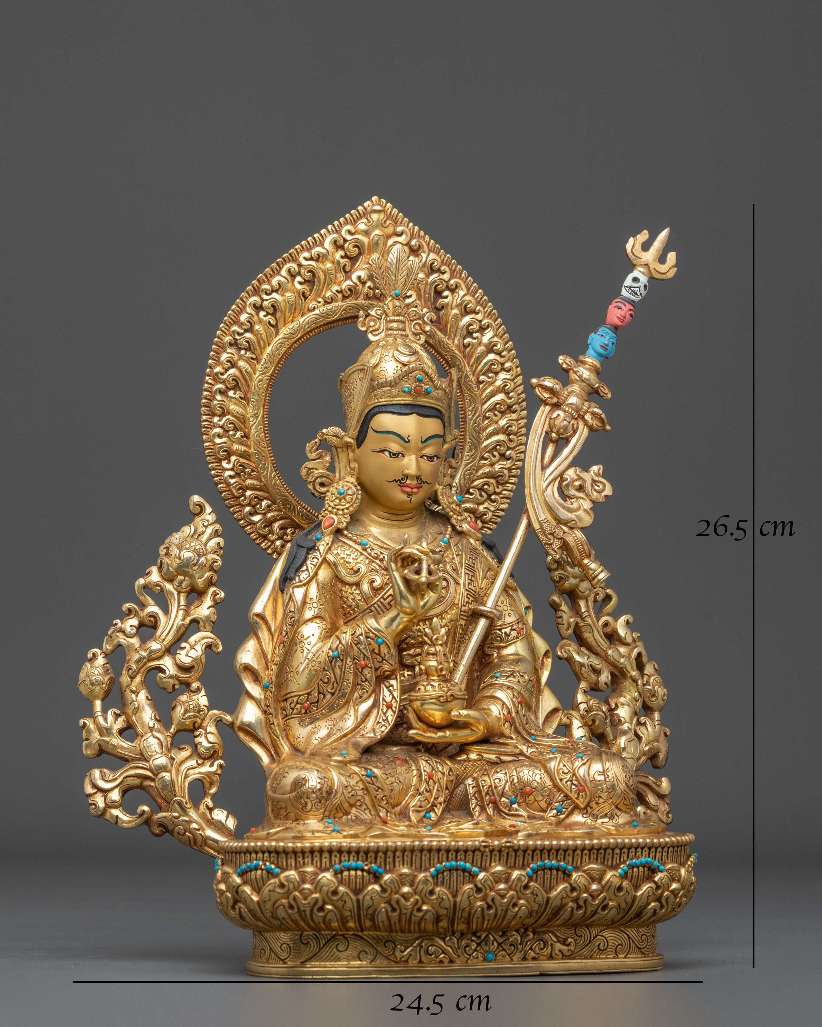 Tsokye Dorje Buddhist Statue | 24K Gold Gilded Copper Sculpture