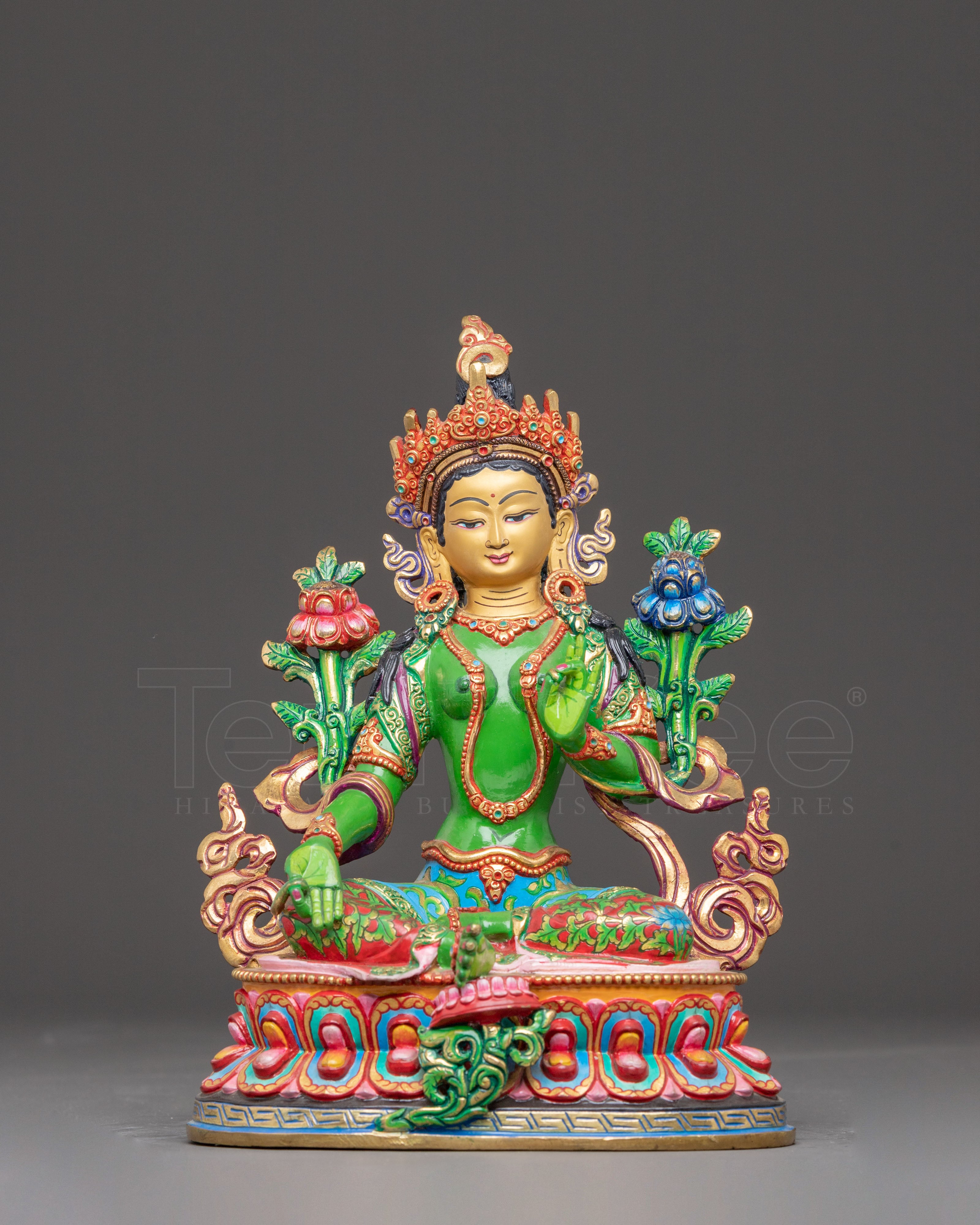 Mother Green Tara Handcrafted Statue 