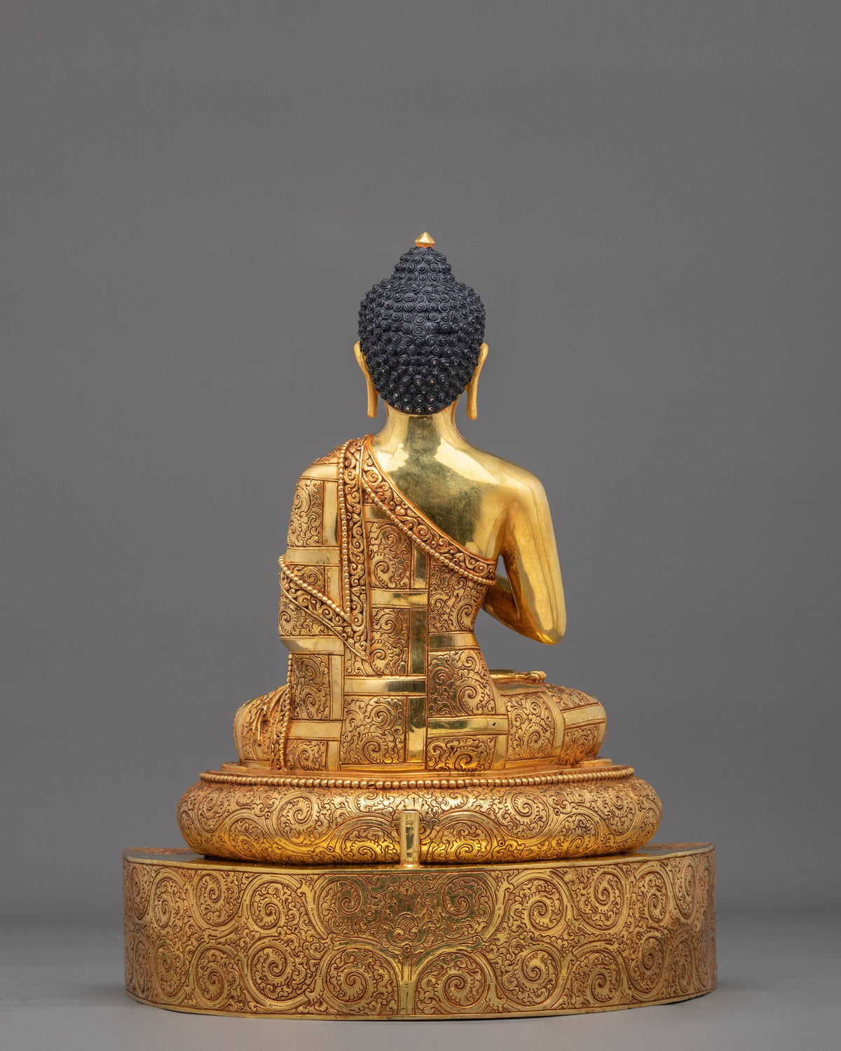 Vairocana Copper Statue with 24K Gold Gilding | Home Decor