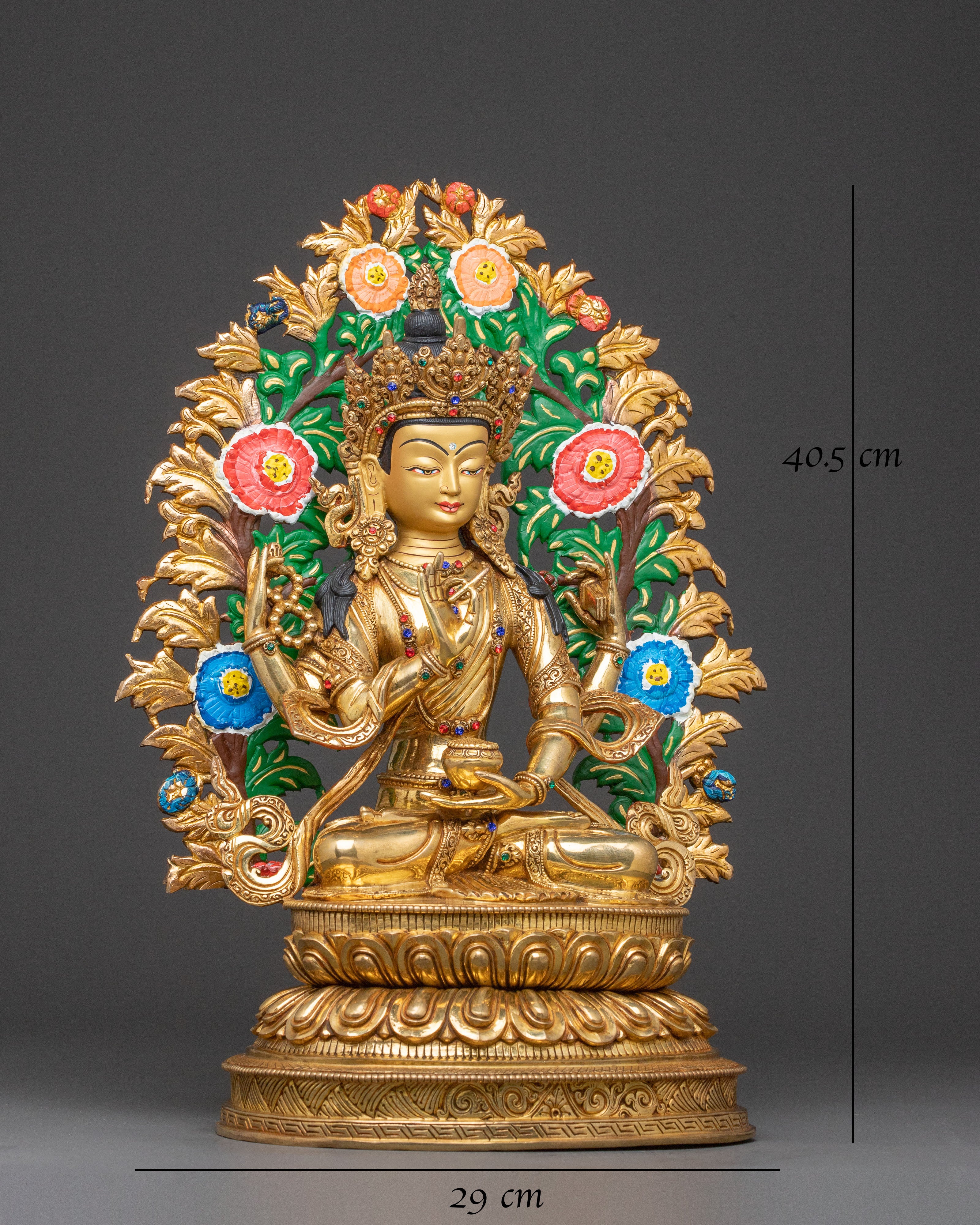 Golden Prajnaparamita Statue | Meditational Decor