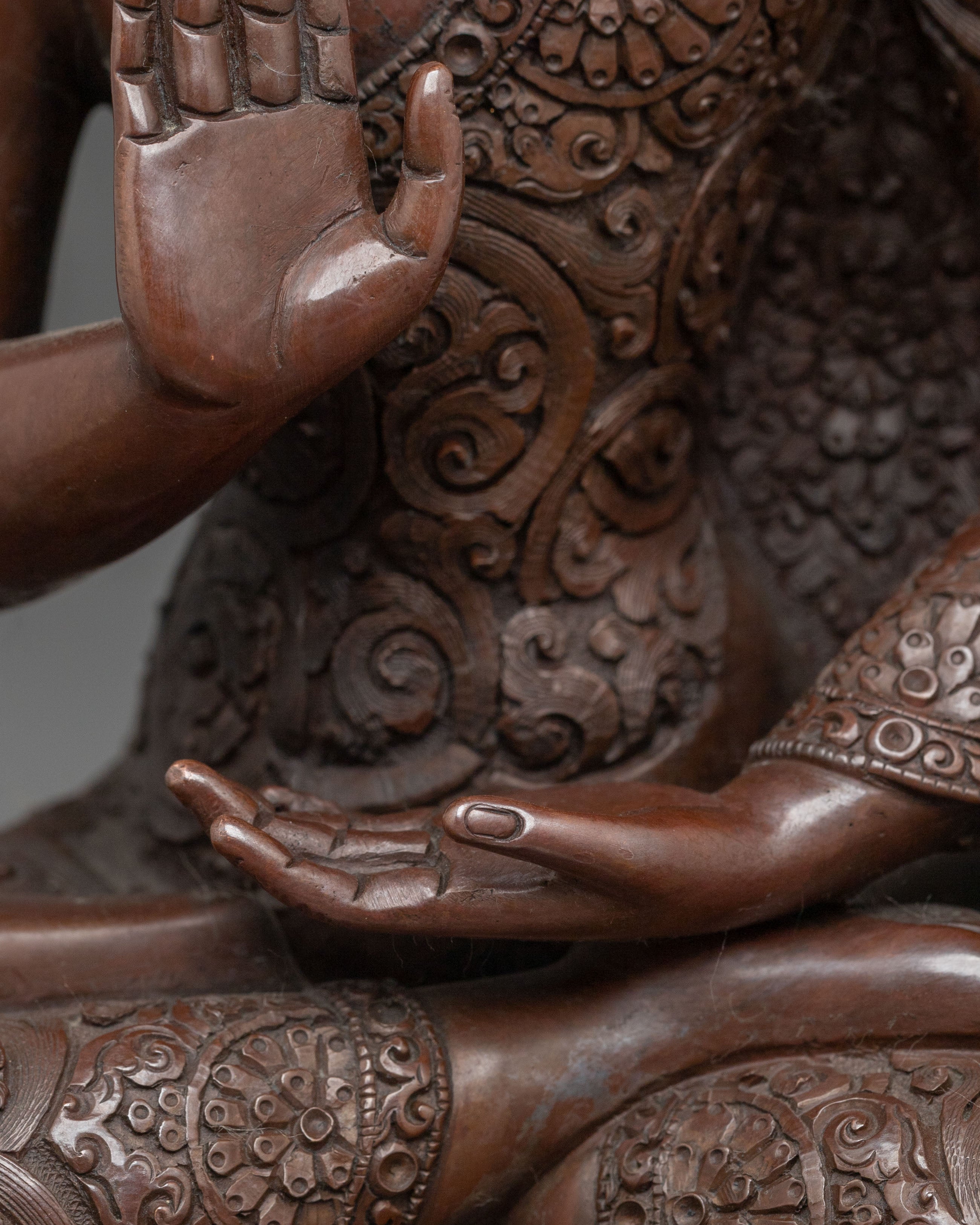 Amoghasiddhi Sculpture | Green Dhyani Buddha