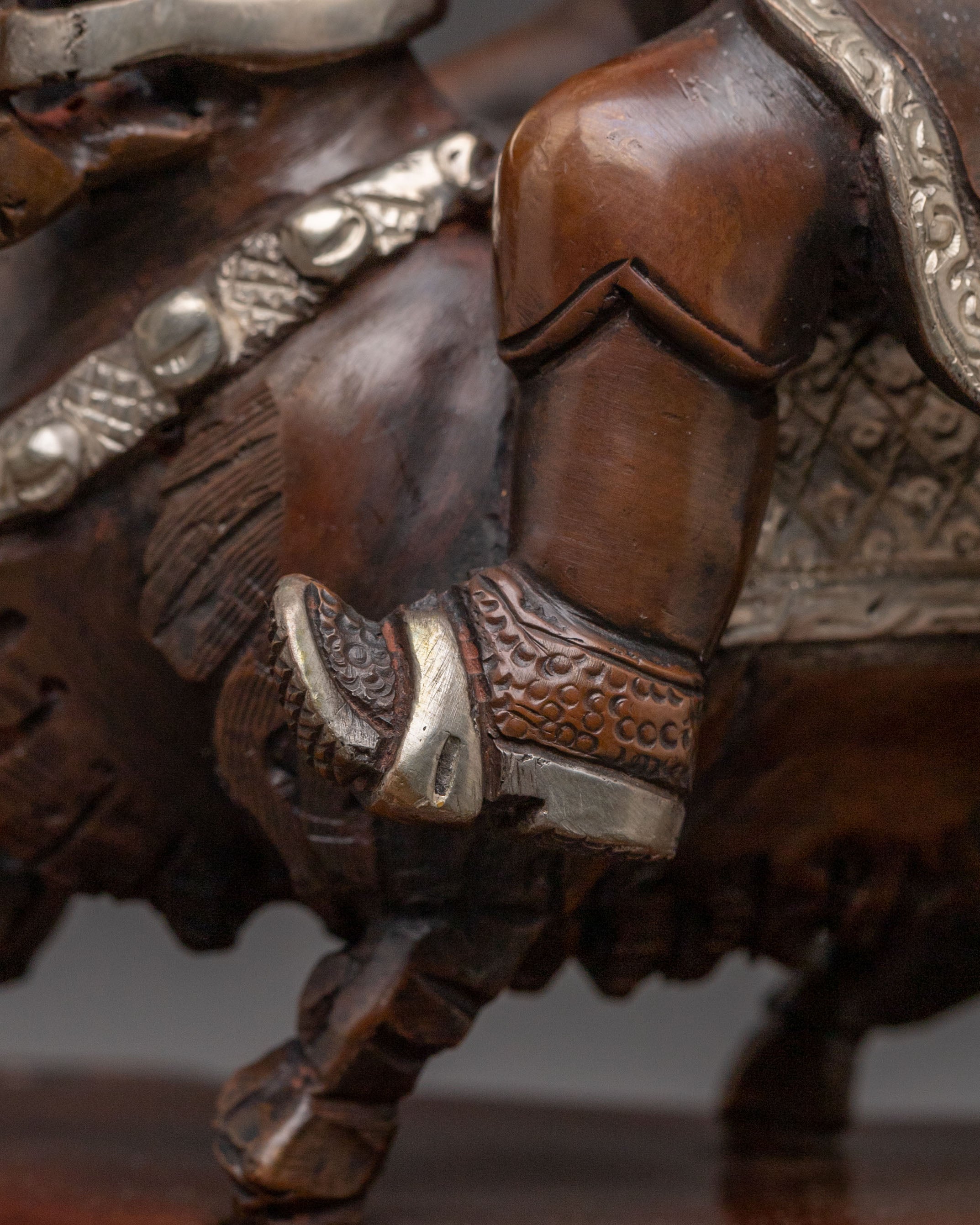 Mahakala Protector Deity | Oxidized Copper Statue