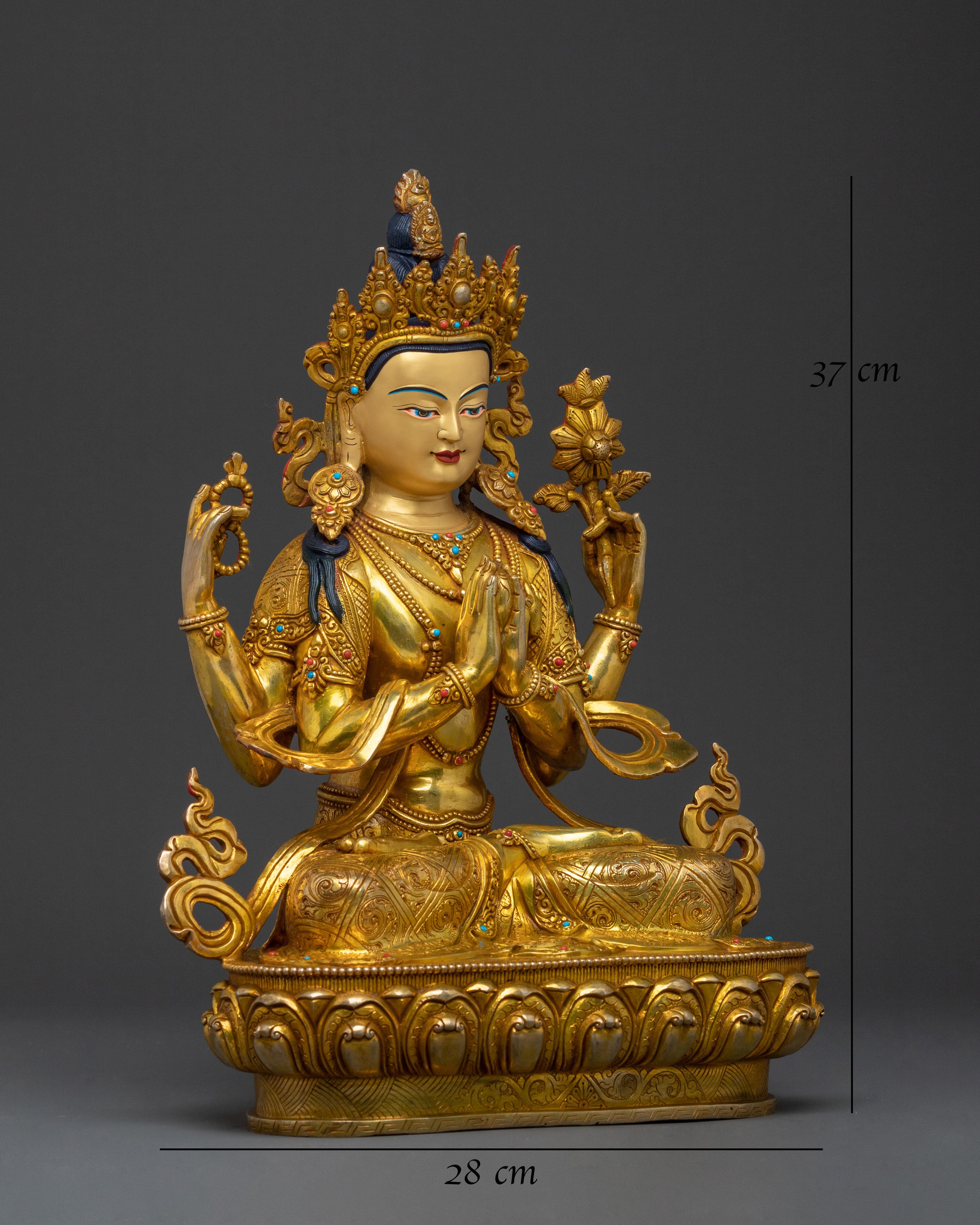 Compassionate Protector Chenrezig Statue |  Bodhisattva of Compassion