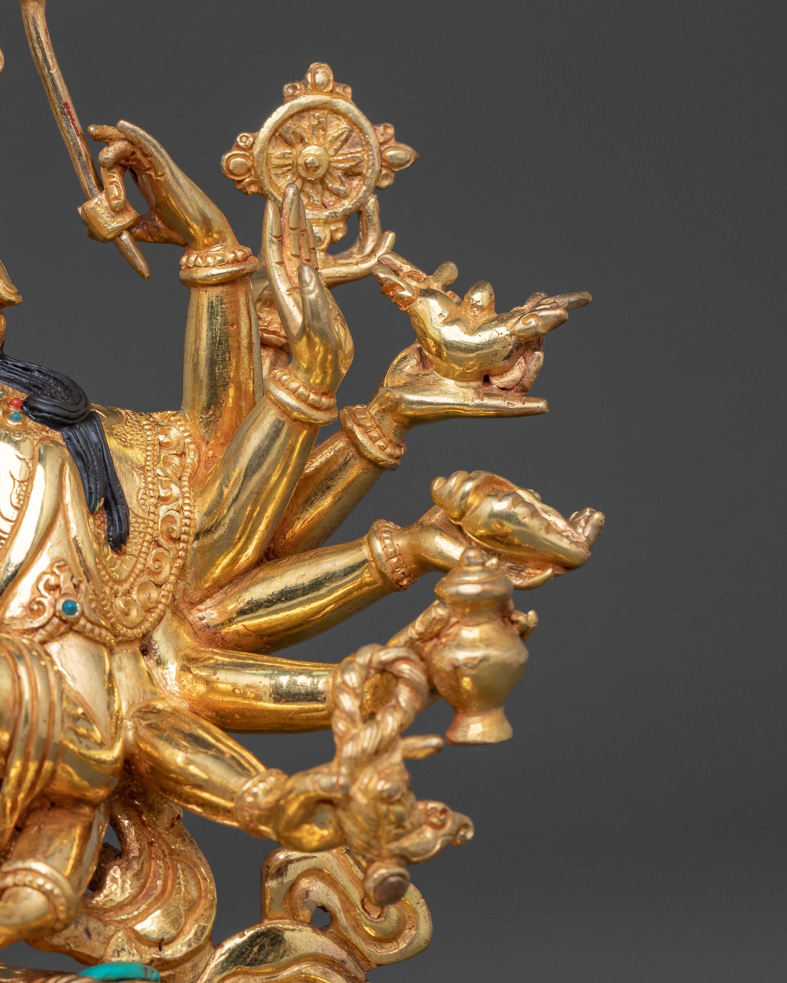 Chundi Spiritual Figure: 24K Gold Gilded Serenity