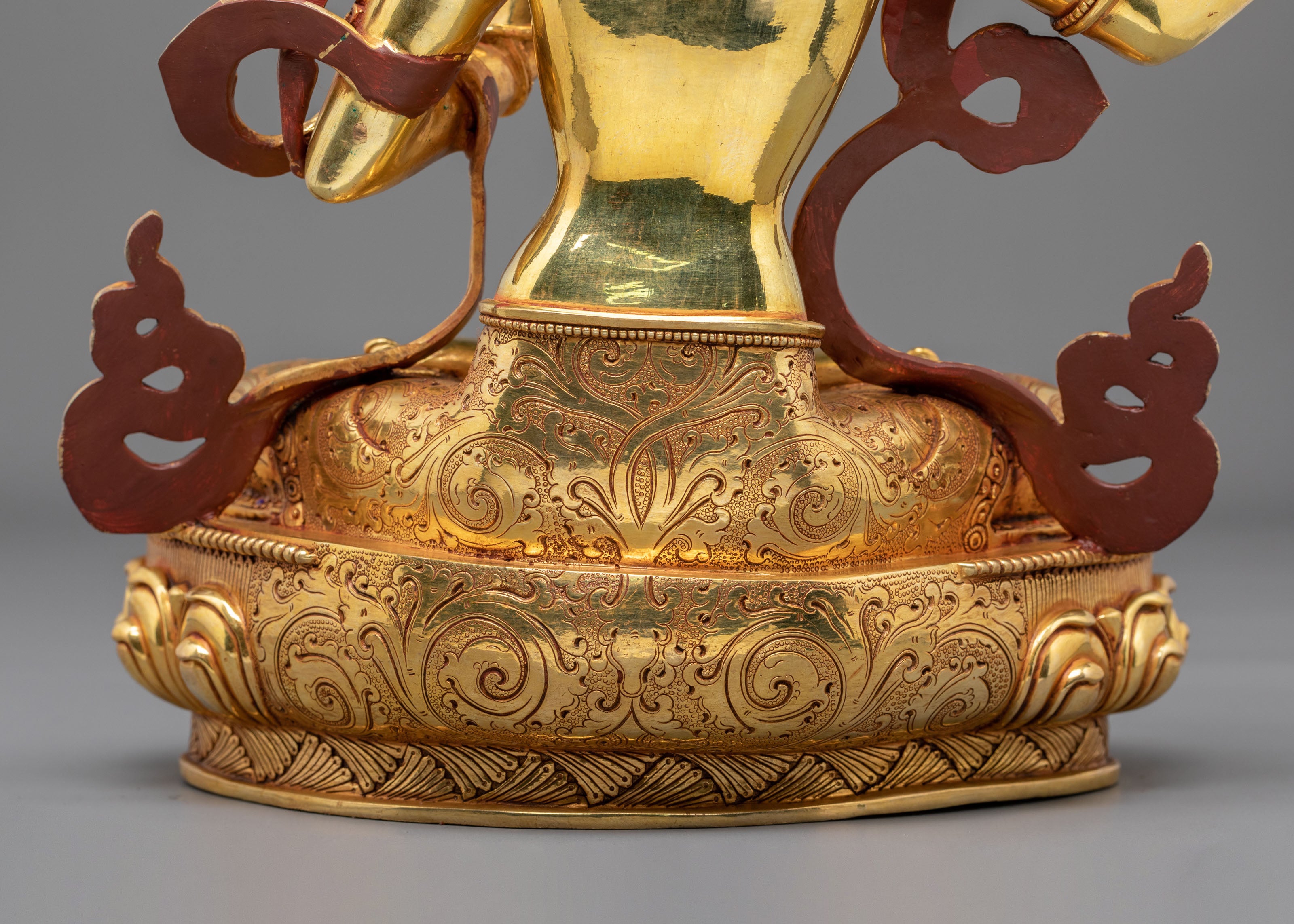 Manjushri 24K Gold Gilded Statue | Meditation Shrine