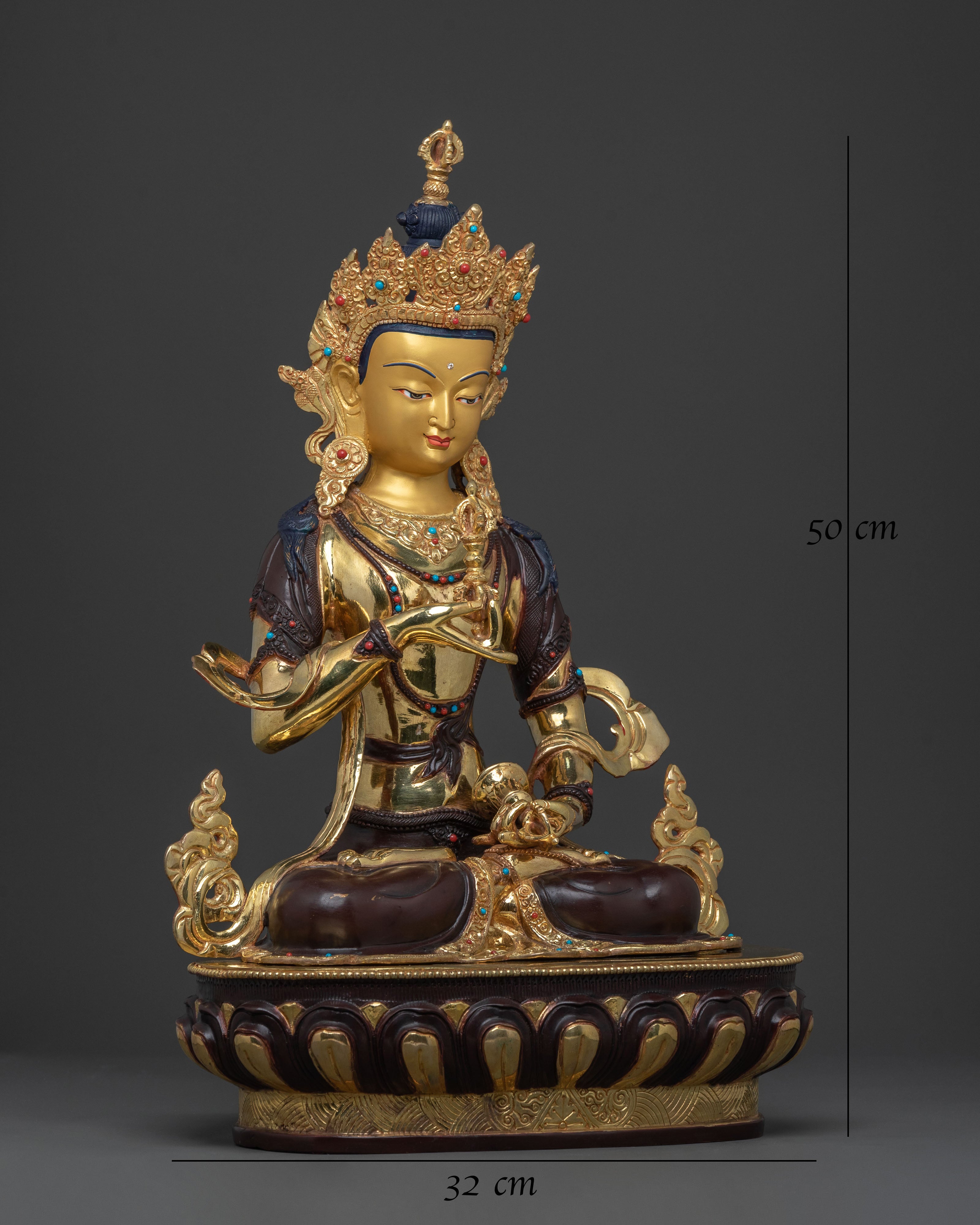 Vajrasattva: Sacred 24K Gold Gilded Figurine
