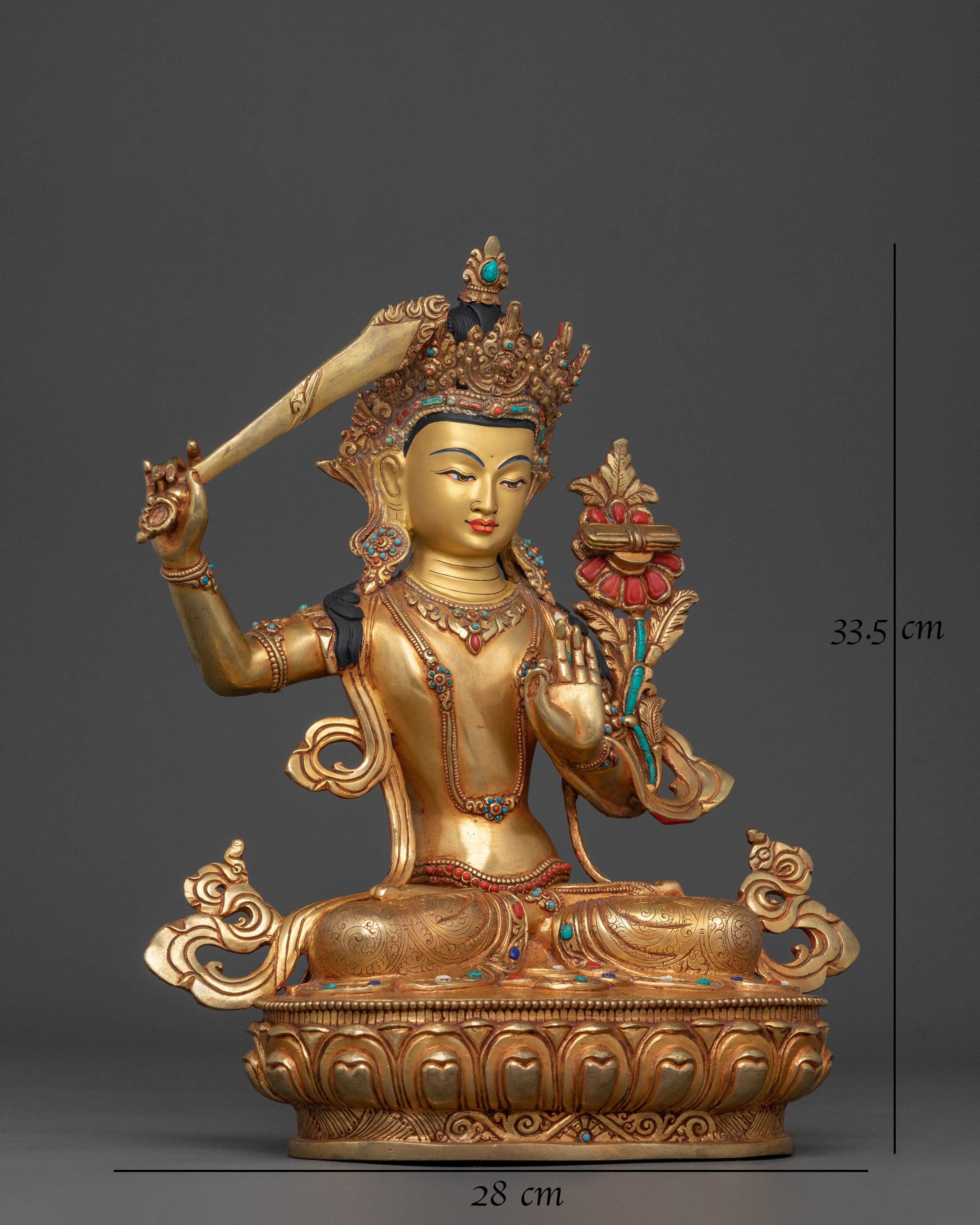 Manjushri Statue | Tibetan Wisdom Figurine