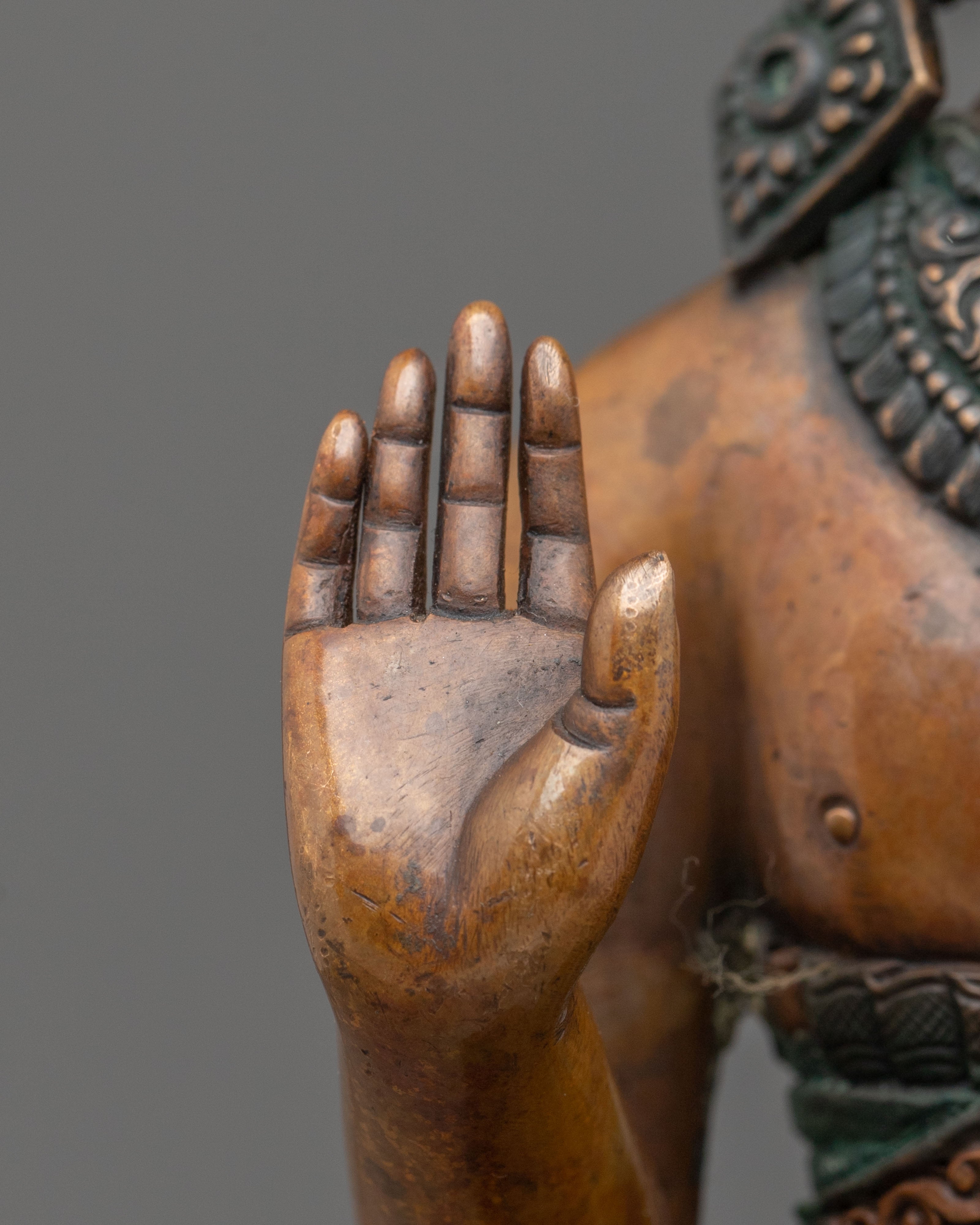 Dipankara Buddha Oxidized Copper Figurine: Symbol of Enlightenment