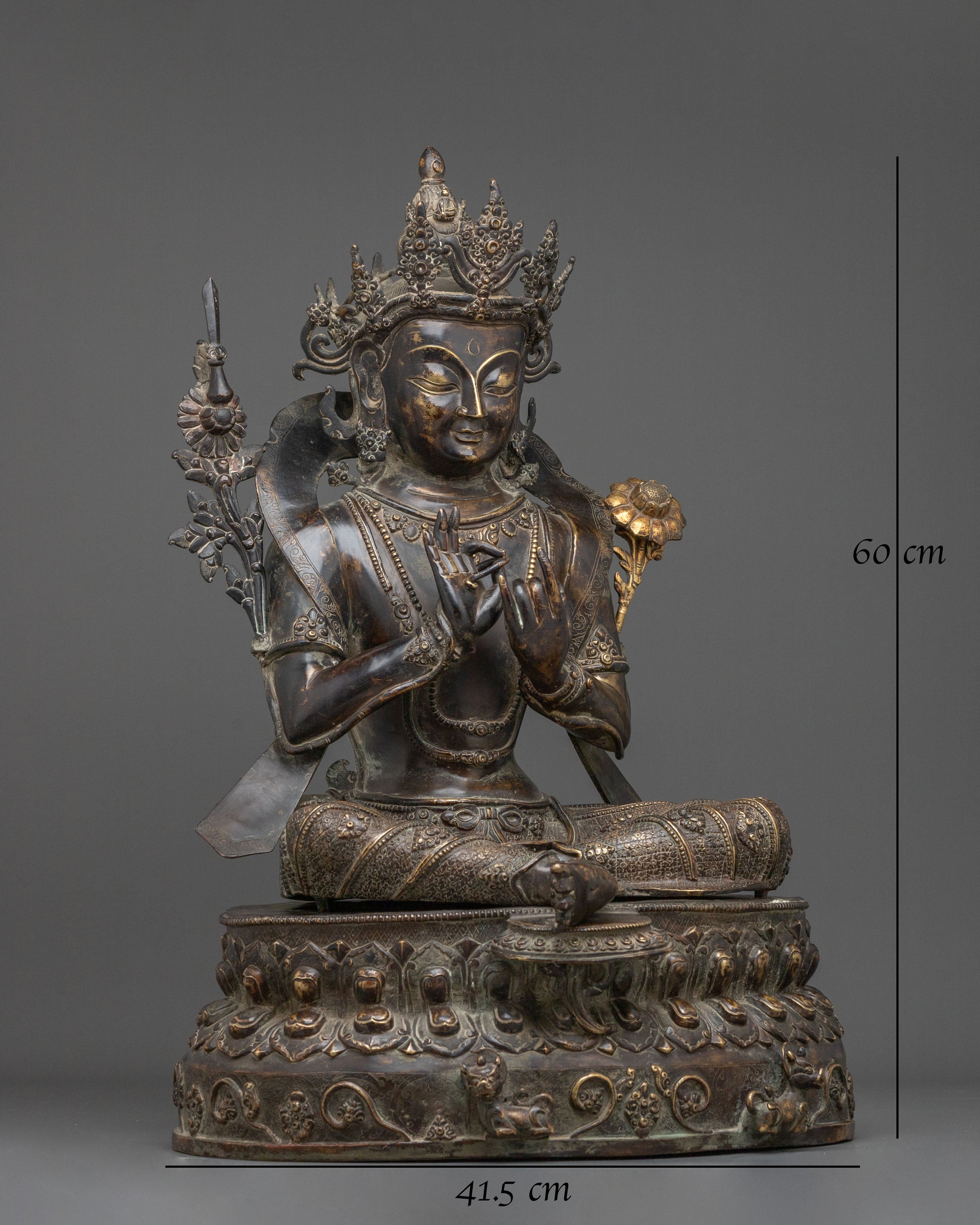 Tibetan Tikshna Manjushri Sacred Statue: Destroyer of Ignorance