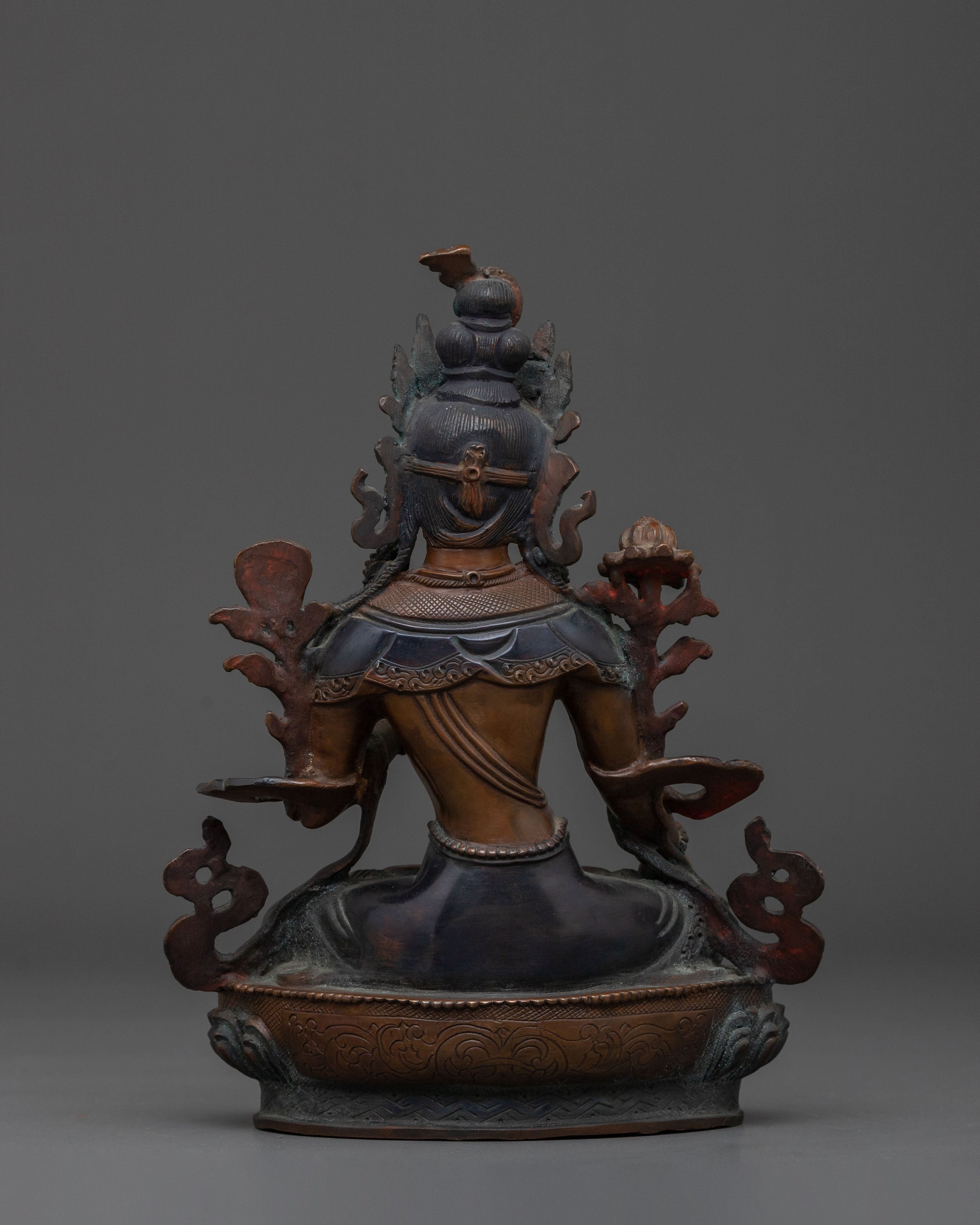 Tibetan Buddhist Goddess White Tara Figurine | Meditation Altar Decor