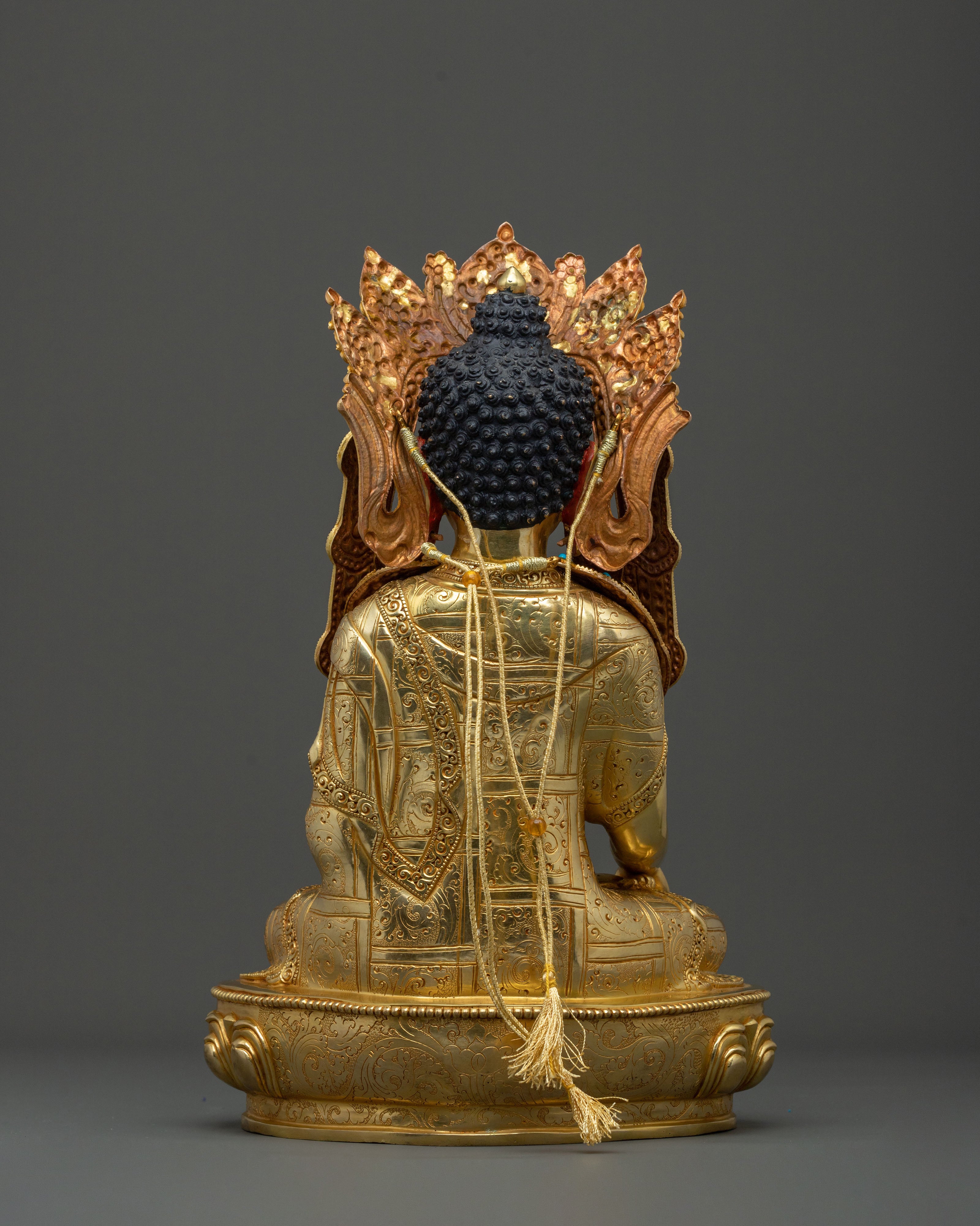Handcrafted Crown Shakyamuni Buddha Spiritual Sculpture
