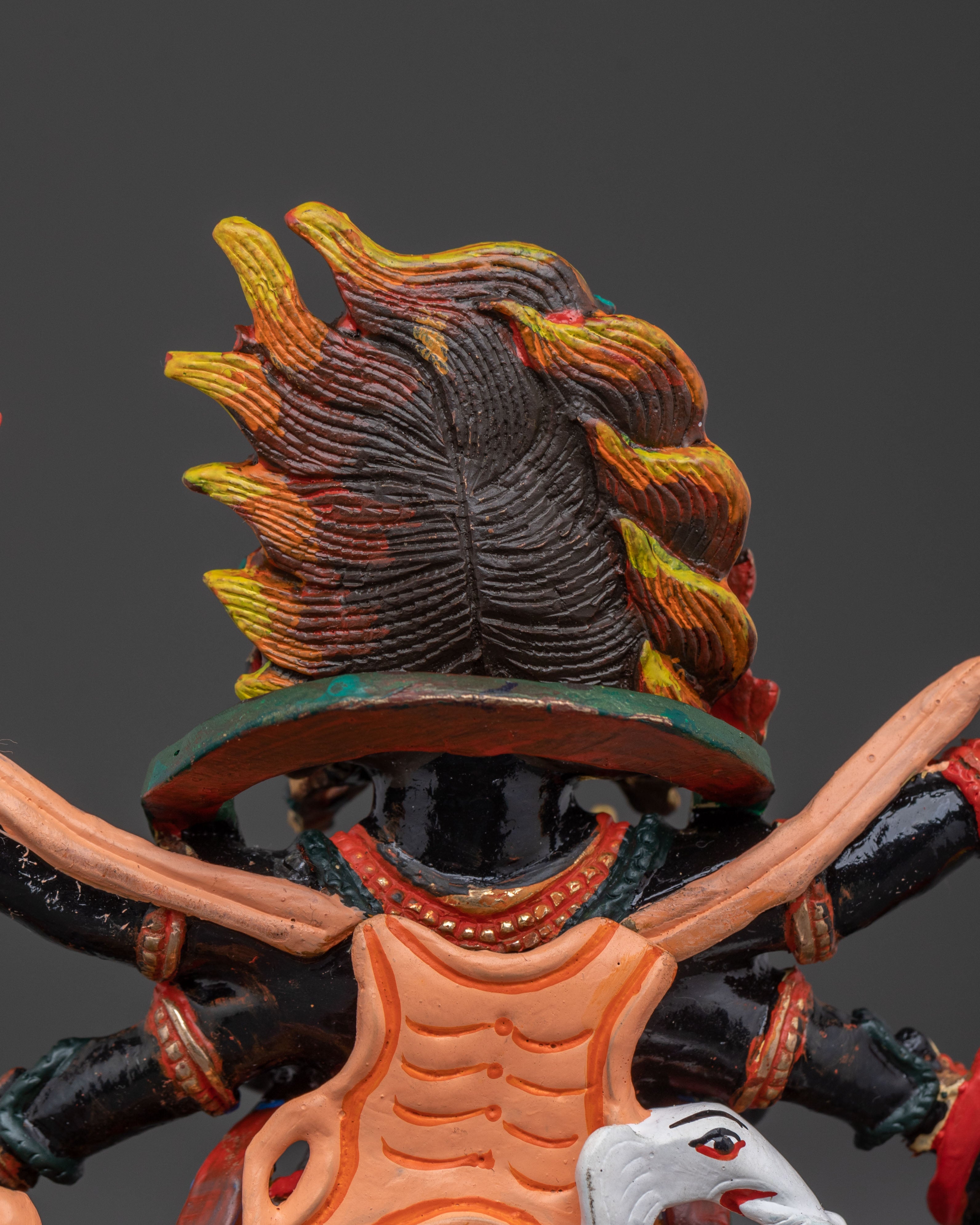Sacred Statue of Six-Armed Mahakala: Fierce Protector