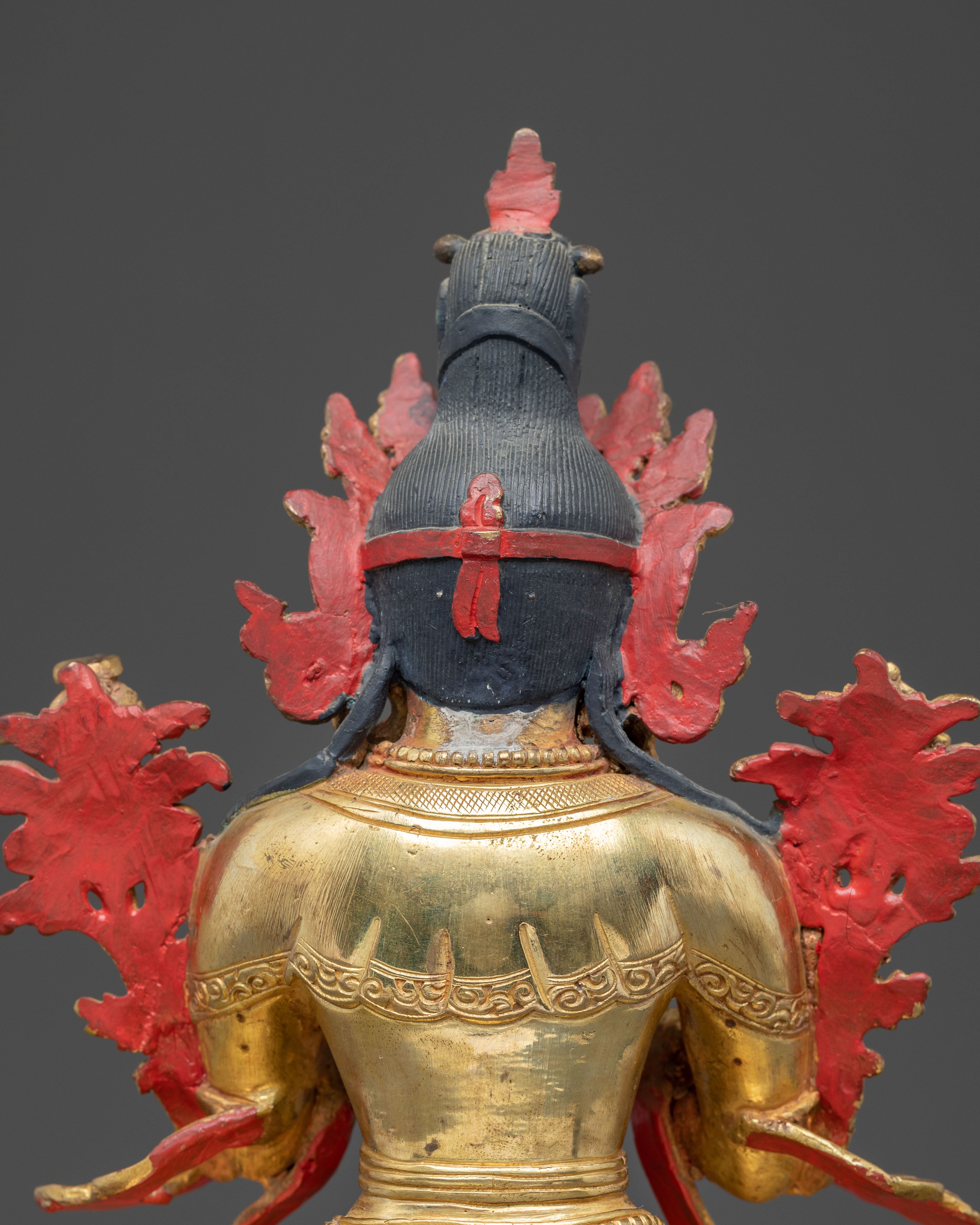 Golden Maitreya Buddha Statue | Handmade Future Buddha Artwork