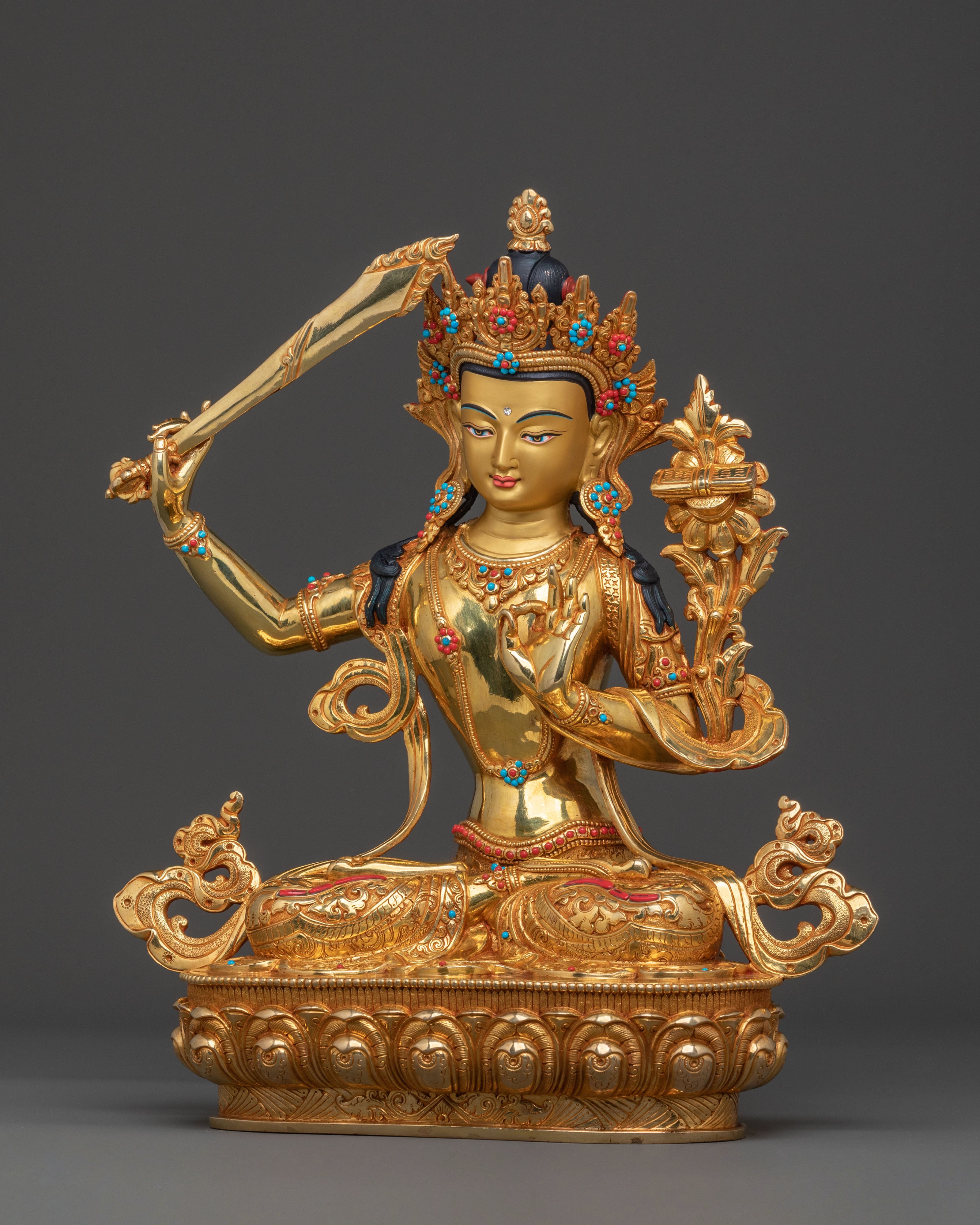 Manjushri Wisdom Statue | Sacred Altar Decor