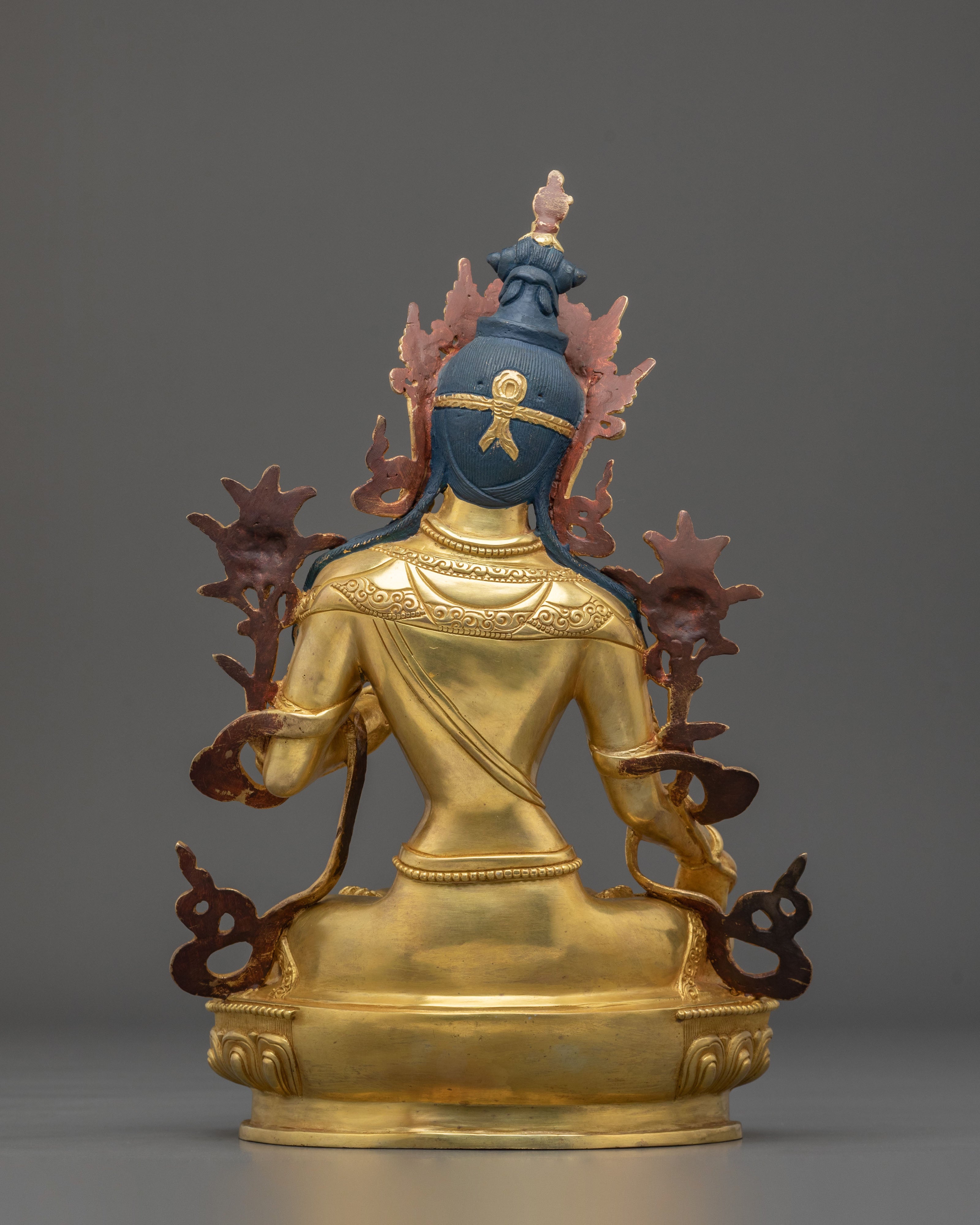 White Tara Fire Gold Gilded Statue | Serene Divine Feminine