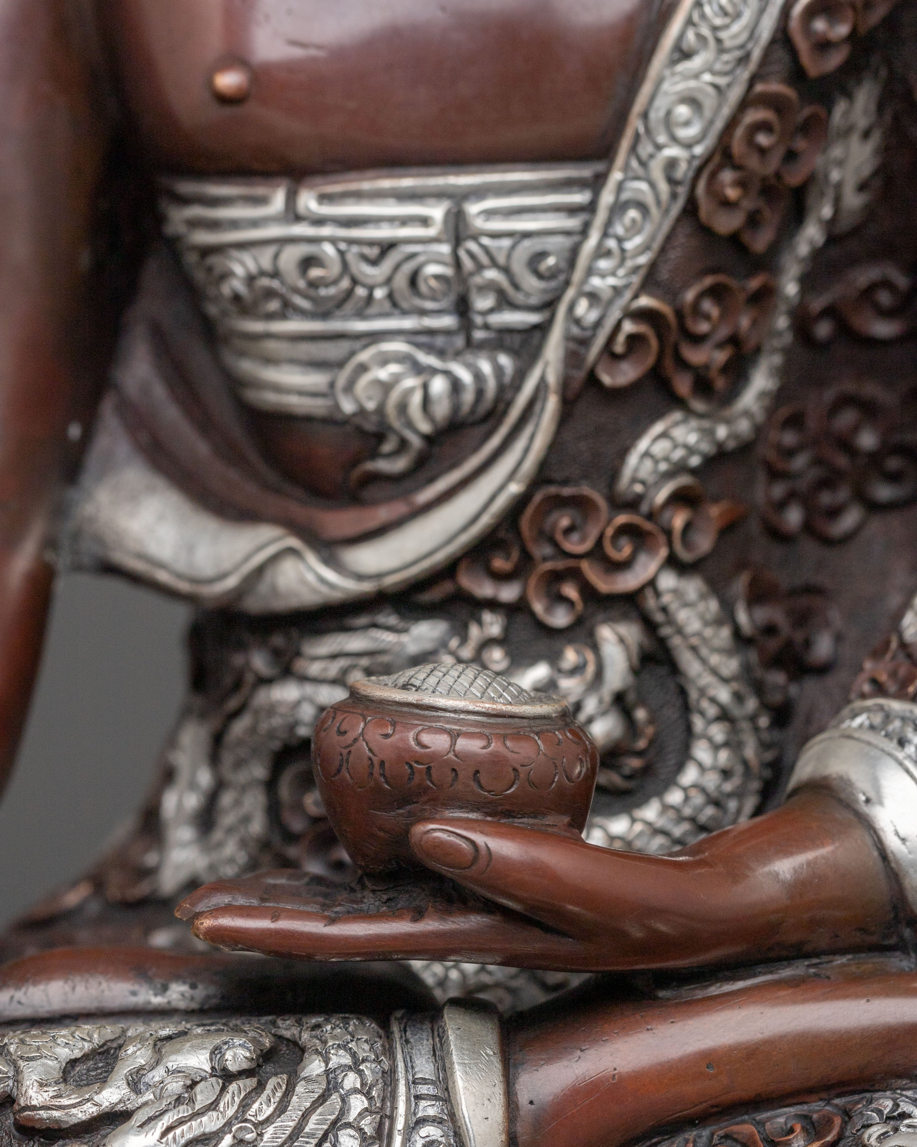 Hand Carved Shakyamuni Buddha Himalayan Sculpture