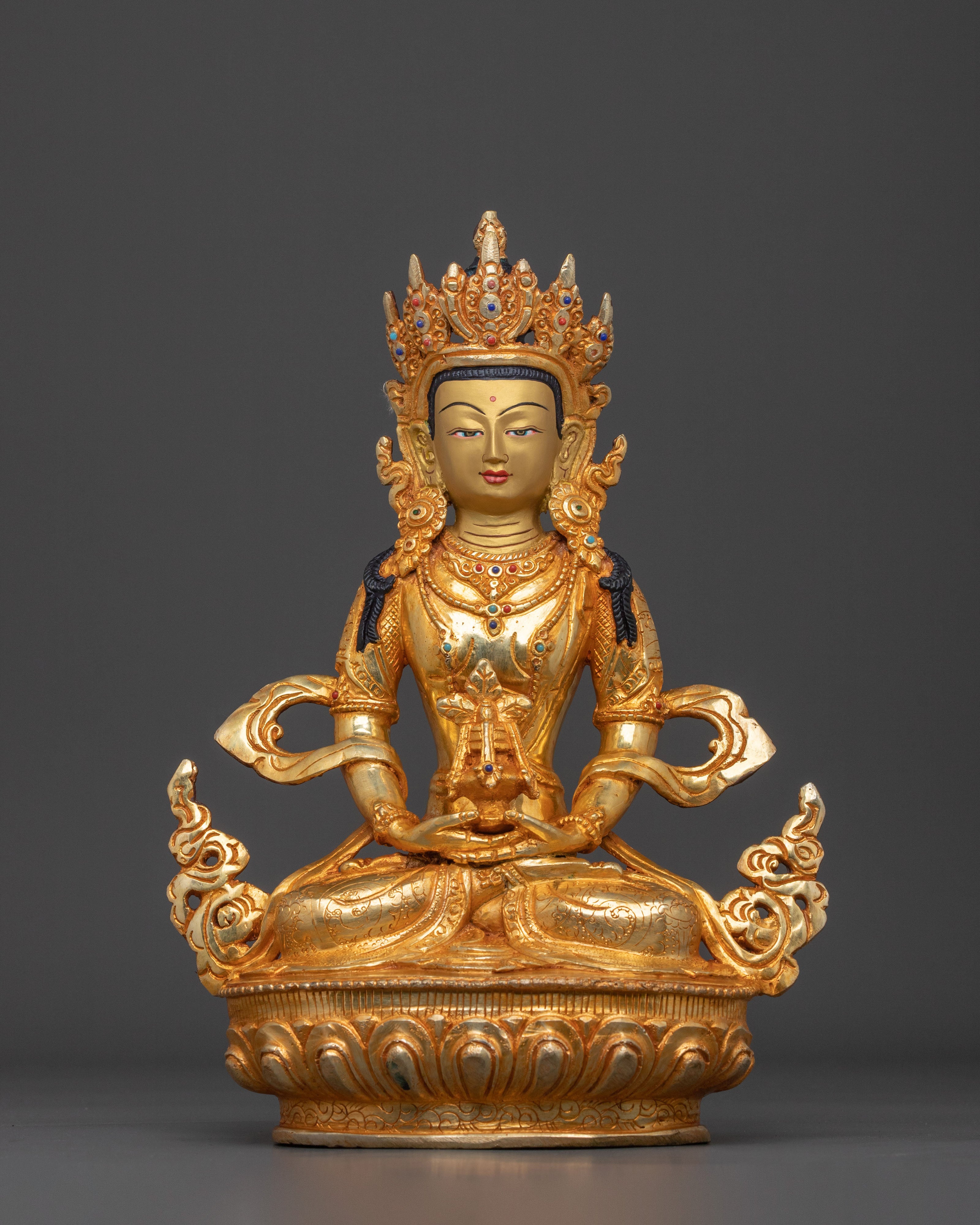 Handmade Amitayus Buddhist Statue | Meditation Decor