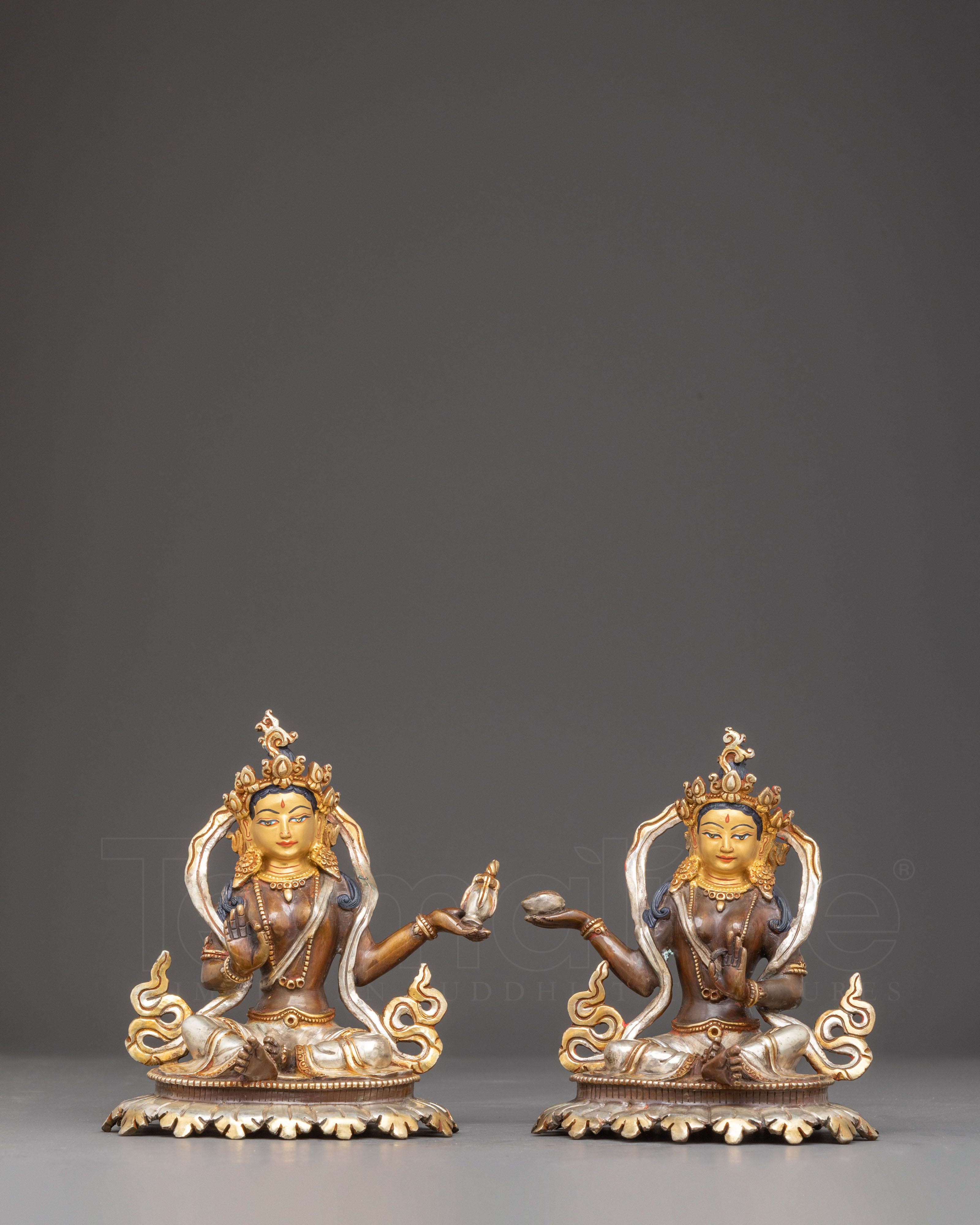 Guru Rinpoche Consorts Statue Set 