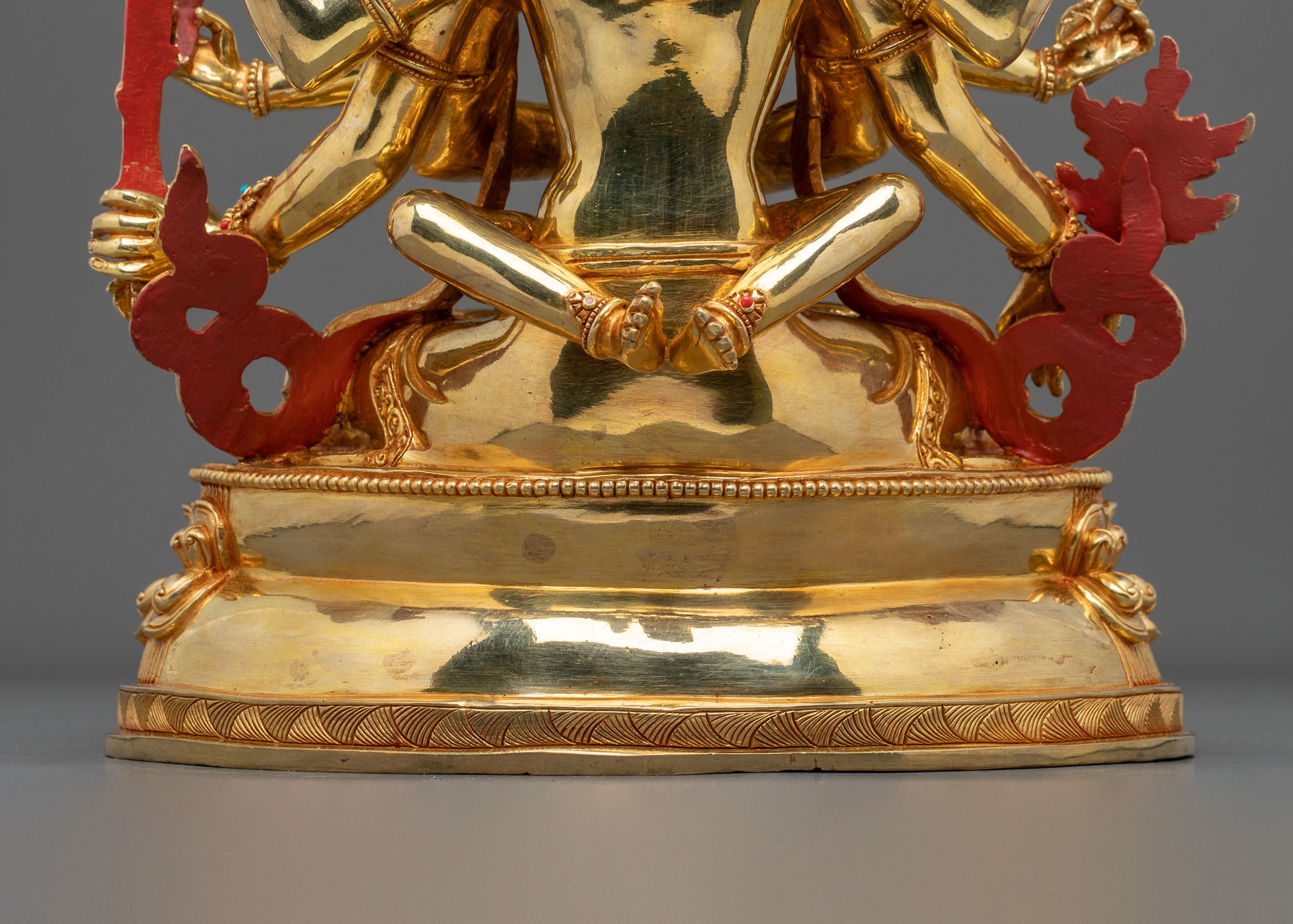 Guhyasamaja Tantric Buddha Statue | 24K Gilded Copper Statue