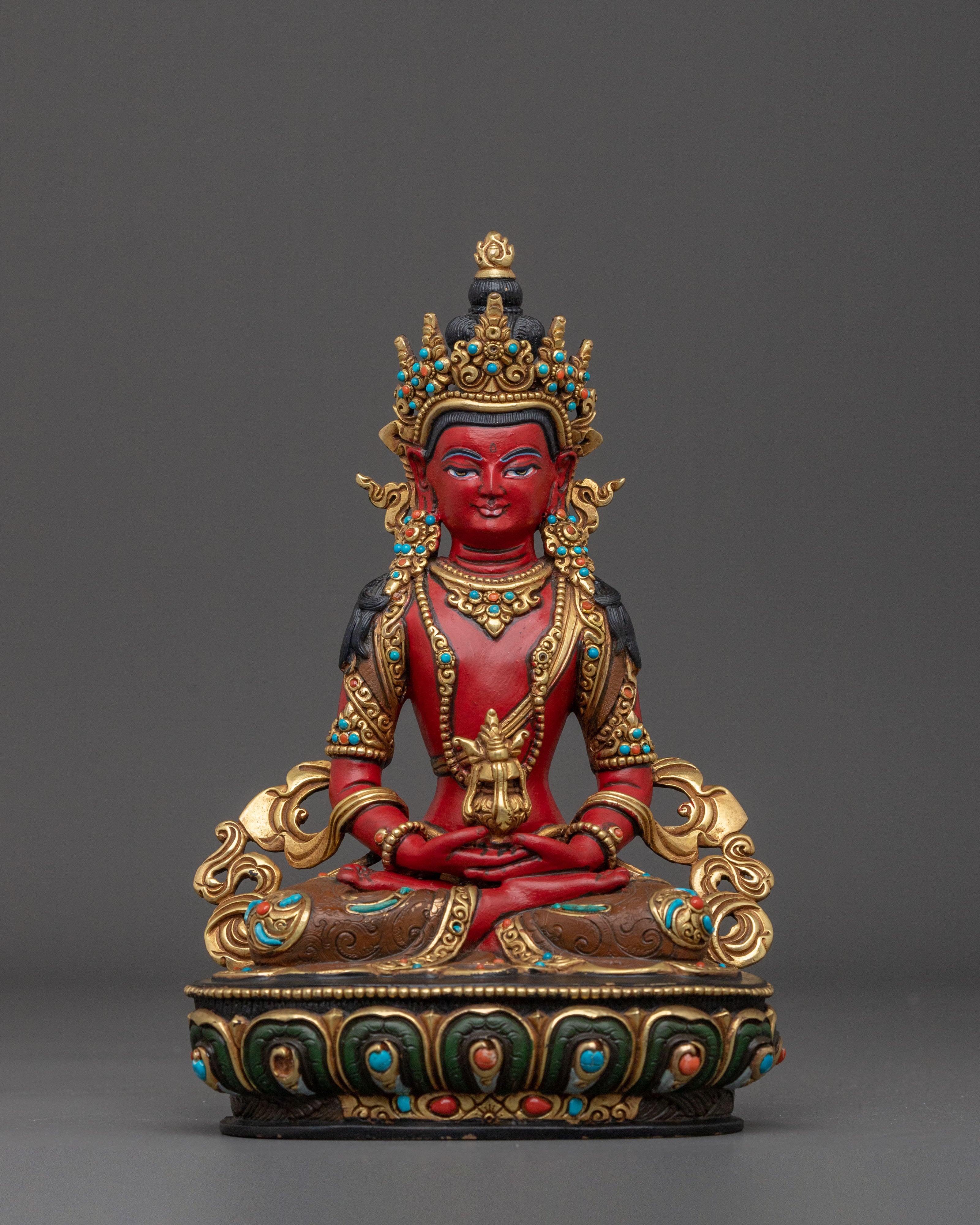 Buddhist Shrine Amitayus Statue | Sacred Altar Decor