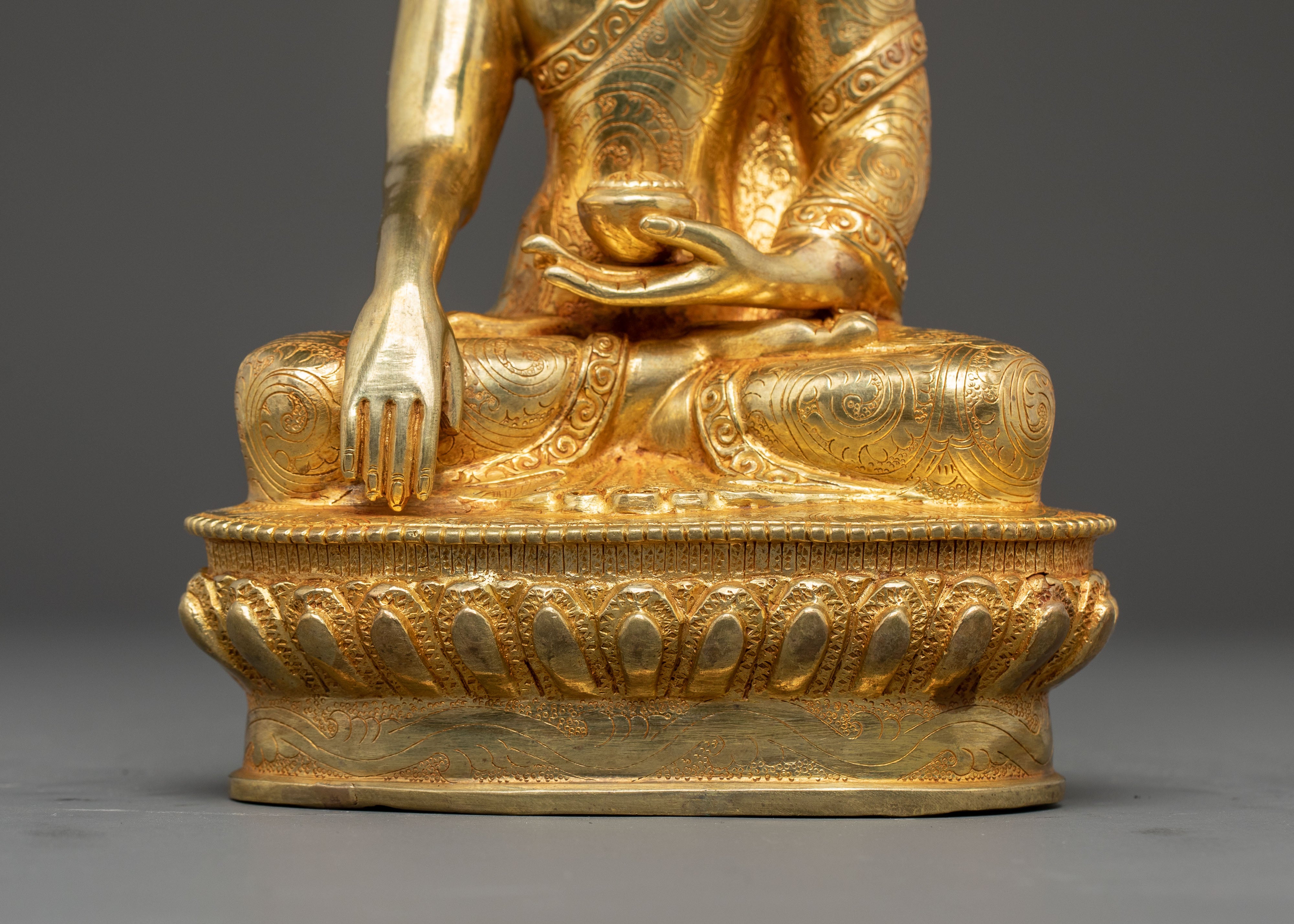 Handmade Sacred Gautama Buddha Copper Statue | Buddhist Decor Figurine