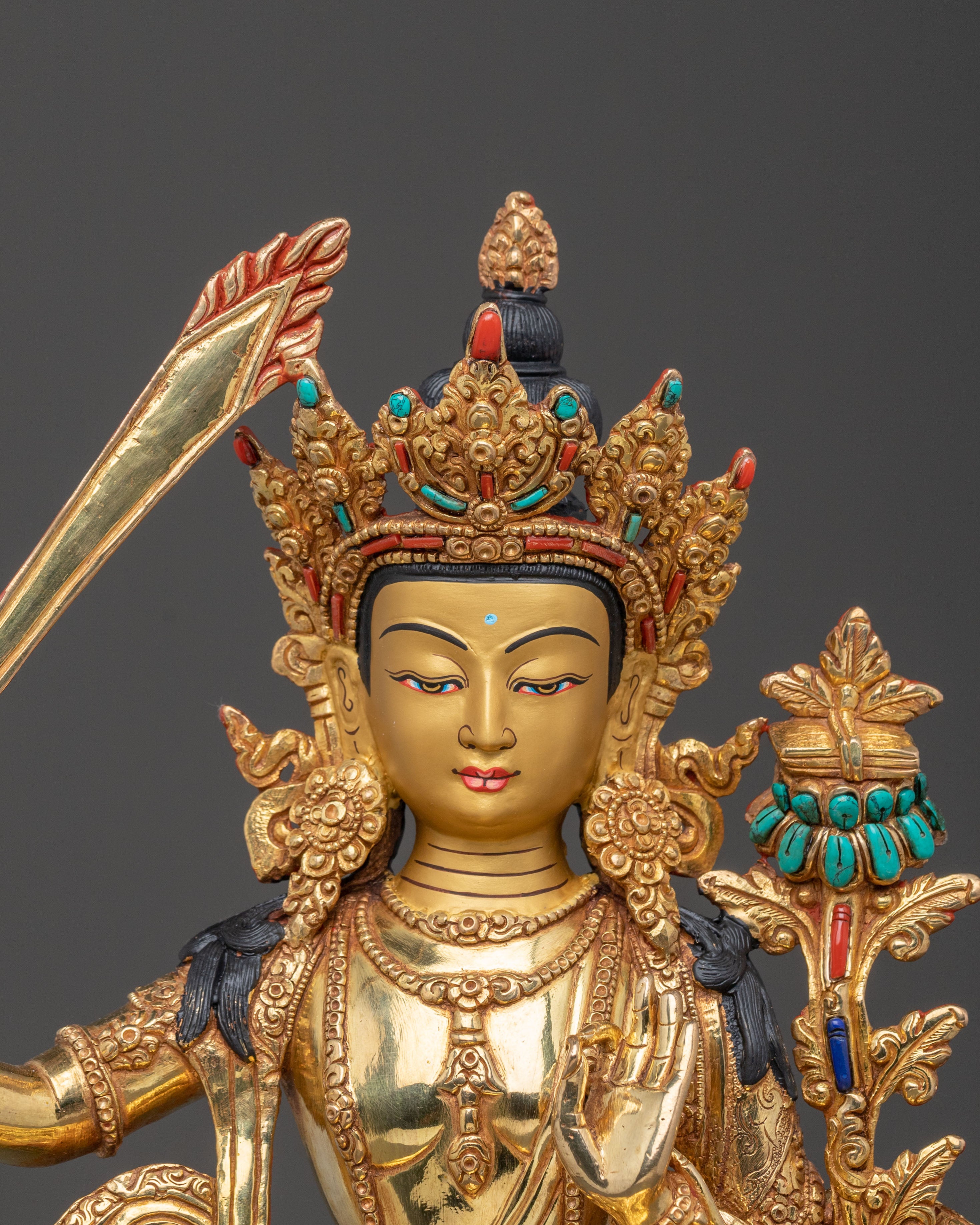 Handcrafted Manjushri Statue | Spiritual Decor for Wisdom