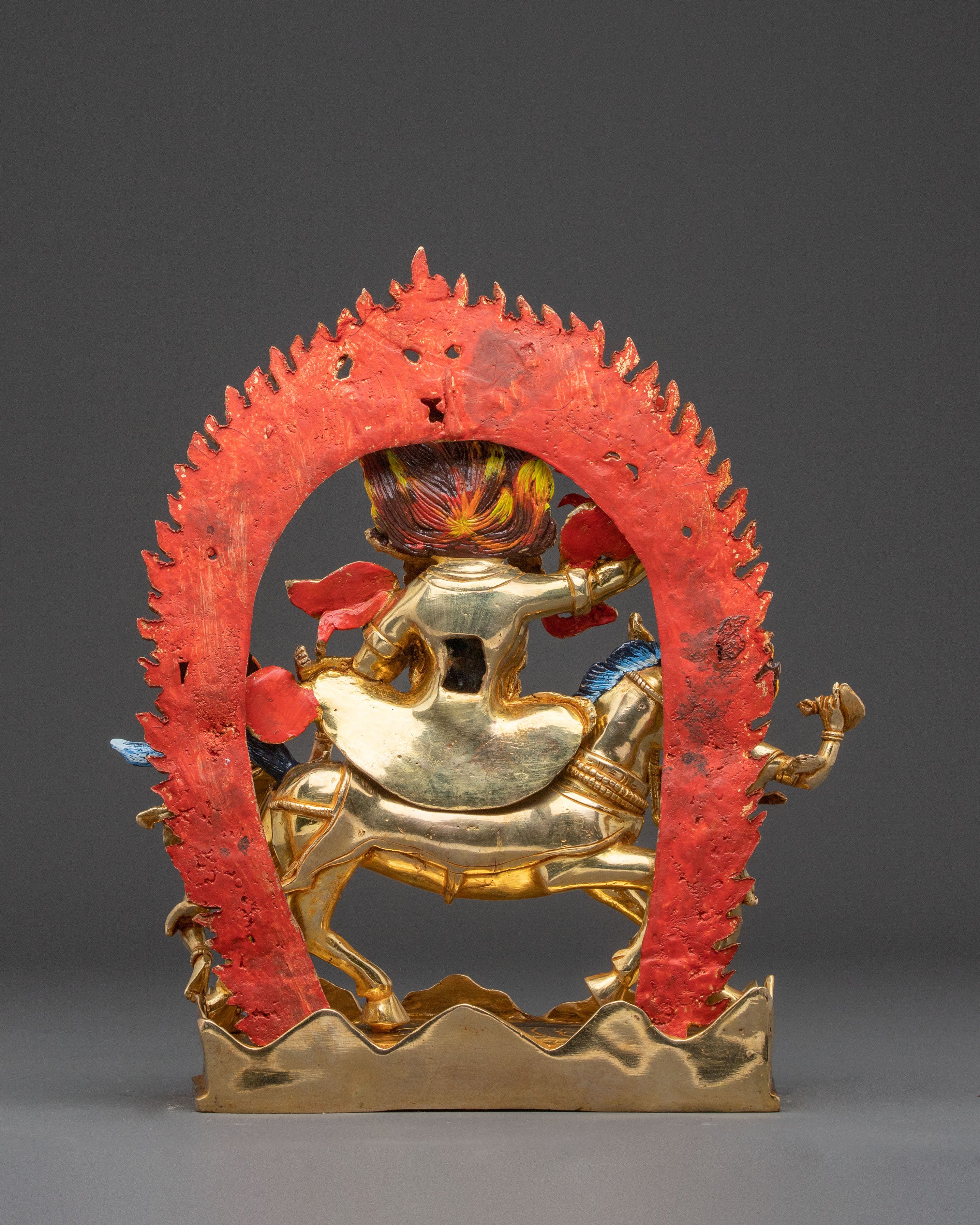Wrathful Protectress Palden Lhamo Statue | 24K Gold Gilded
