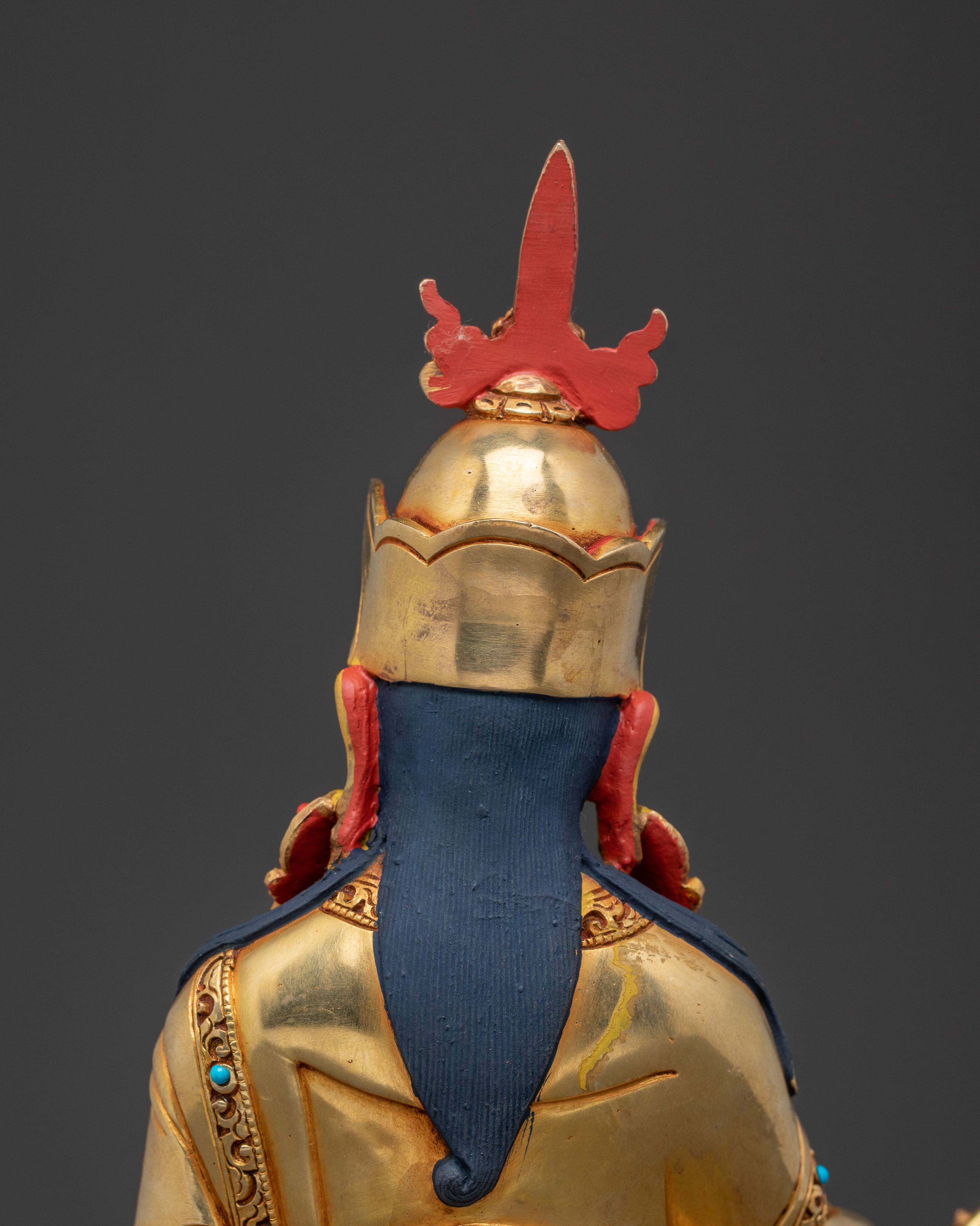 Handcrafted Guru Rinpoche Sacred Statue | 24K Gold Gilded Sculpture