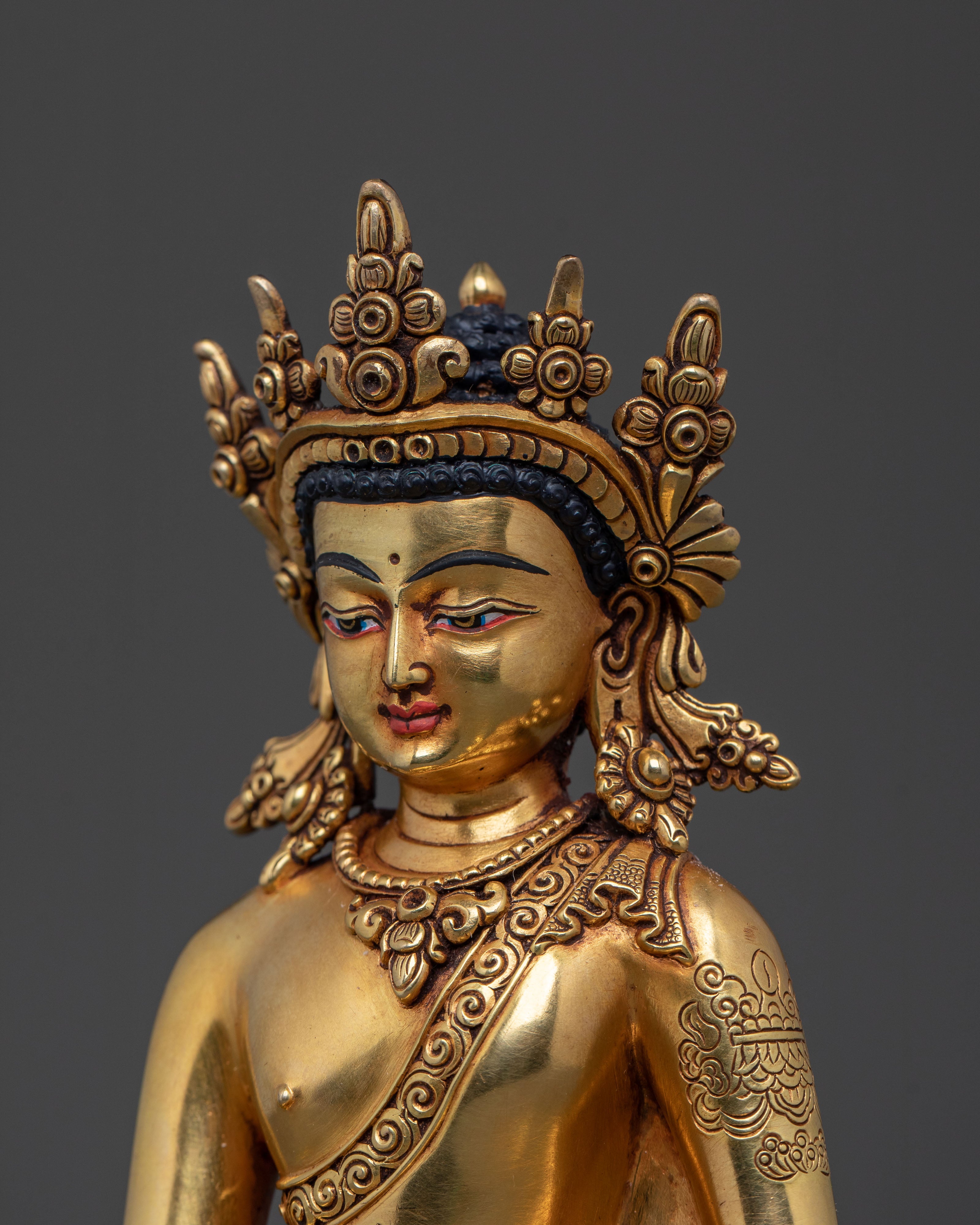 Crown Shakyamuni Spiritual Decor Statue