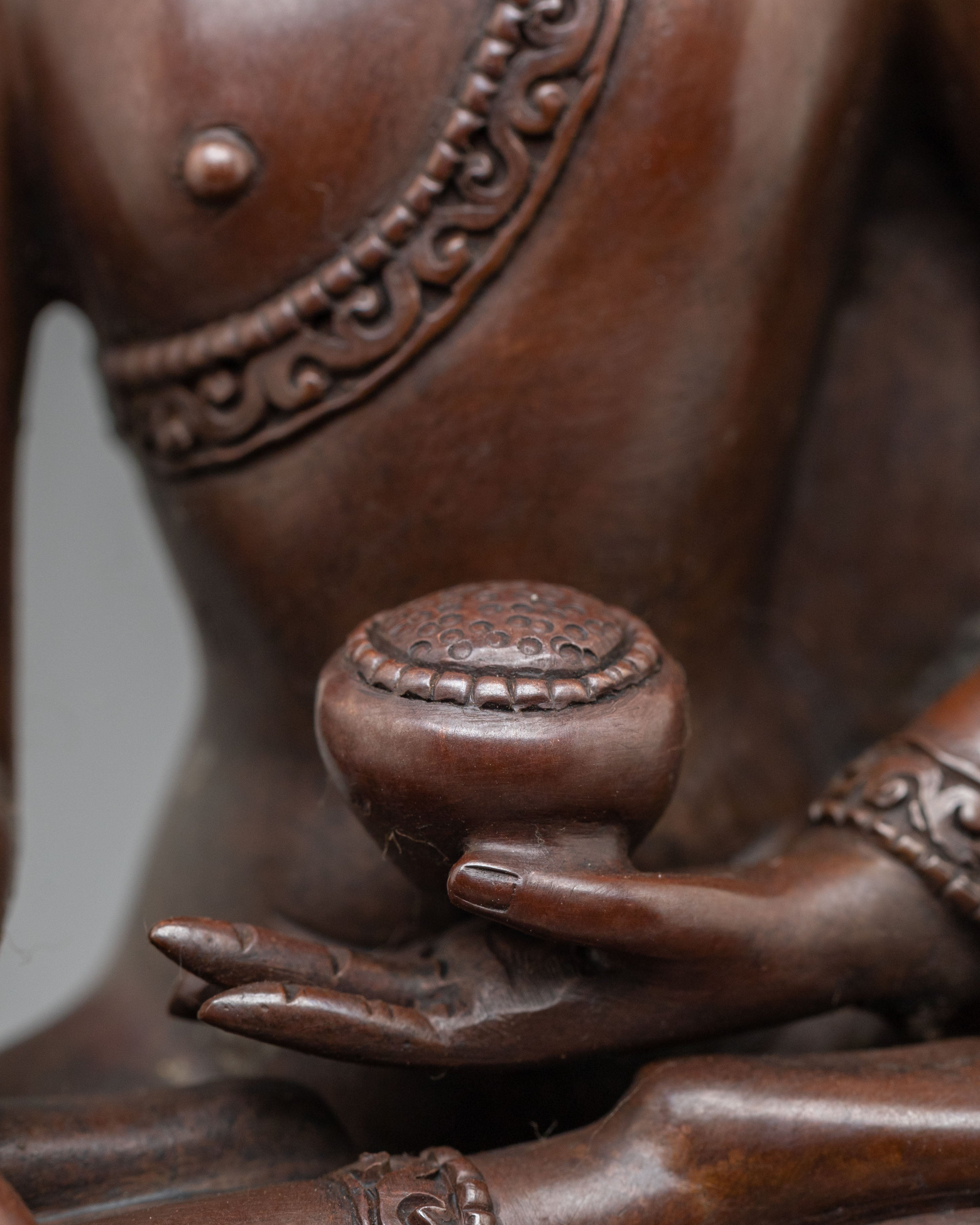Sage Shakyamuni Buddha Sculpture | Oxidized Copper Figurine