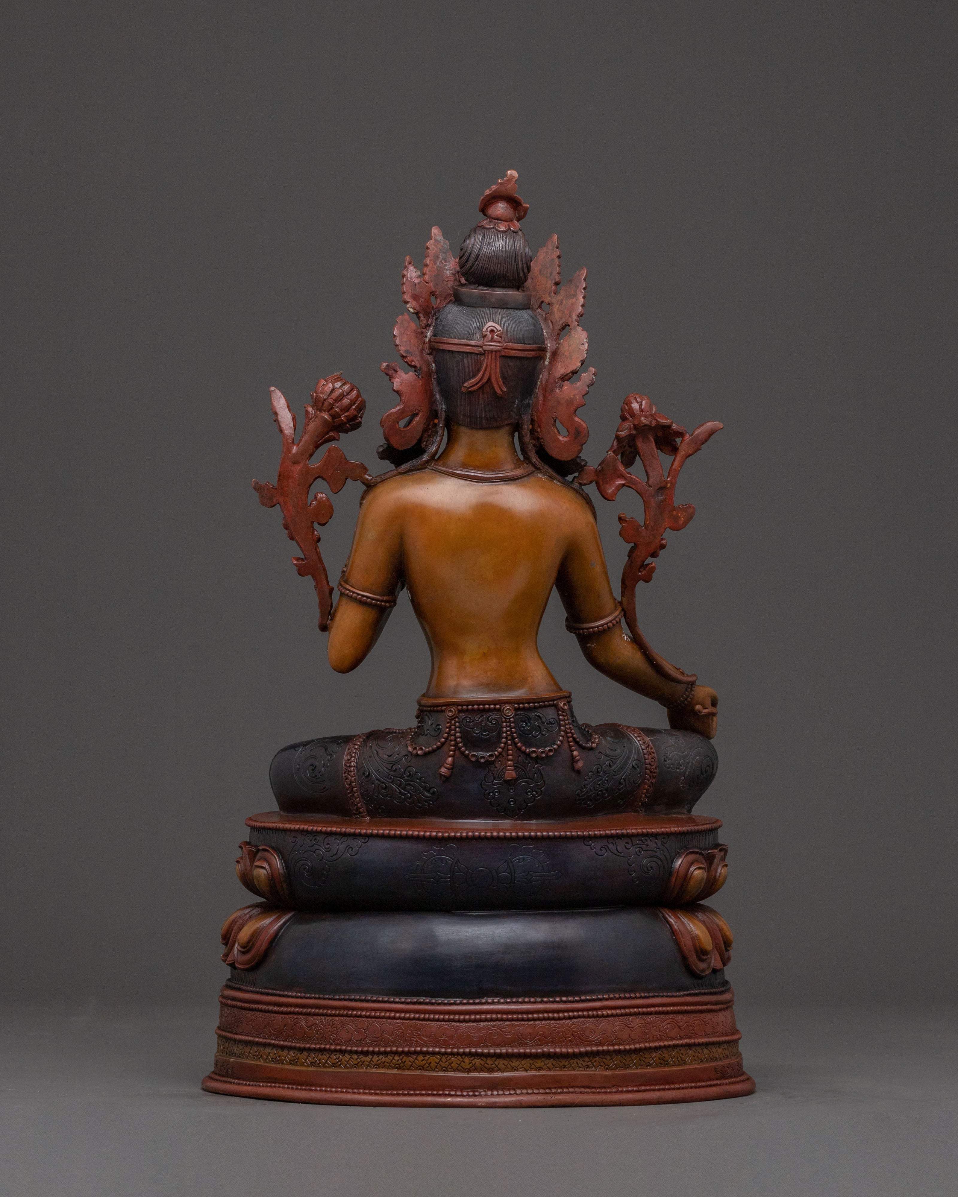 Green Tara Spiritual Figurine | Tibetan Buddhist Deity