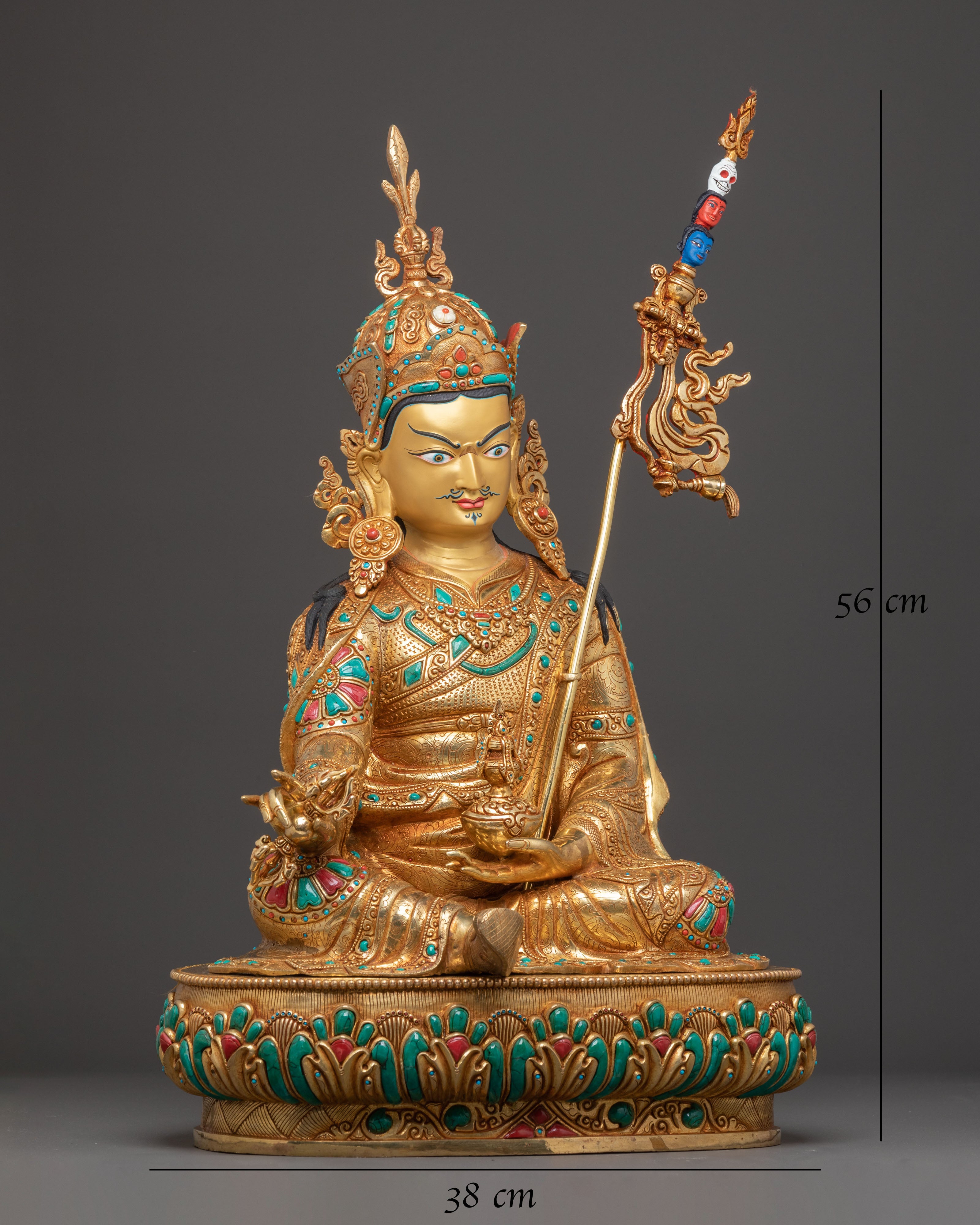 Guru Rinpoche Statue: Revered Vajrayana Master 