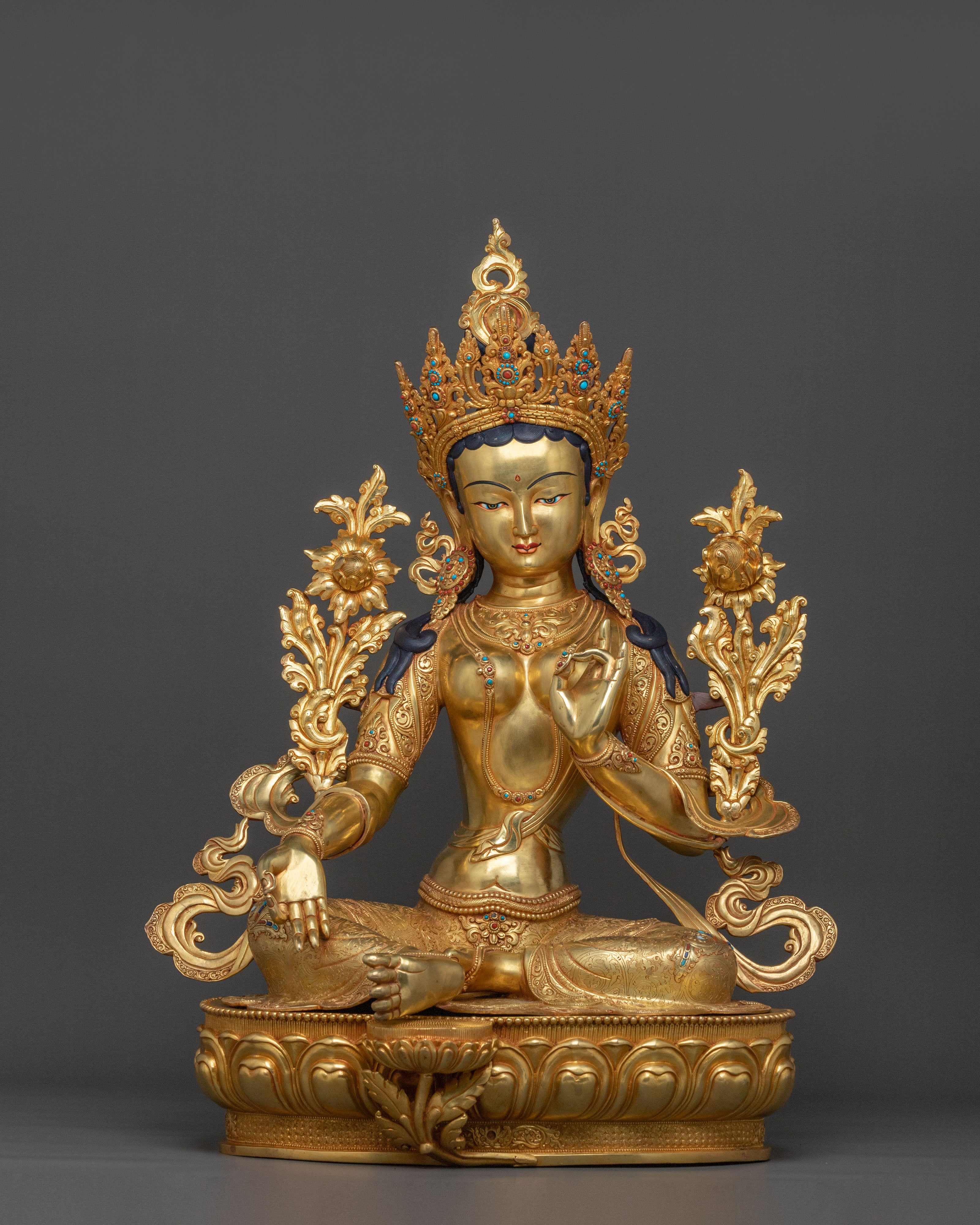 Green Tara Statue | Tibetan Goddess of Protection