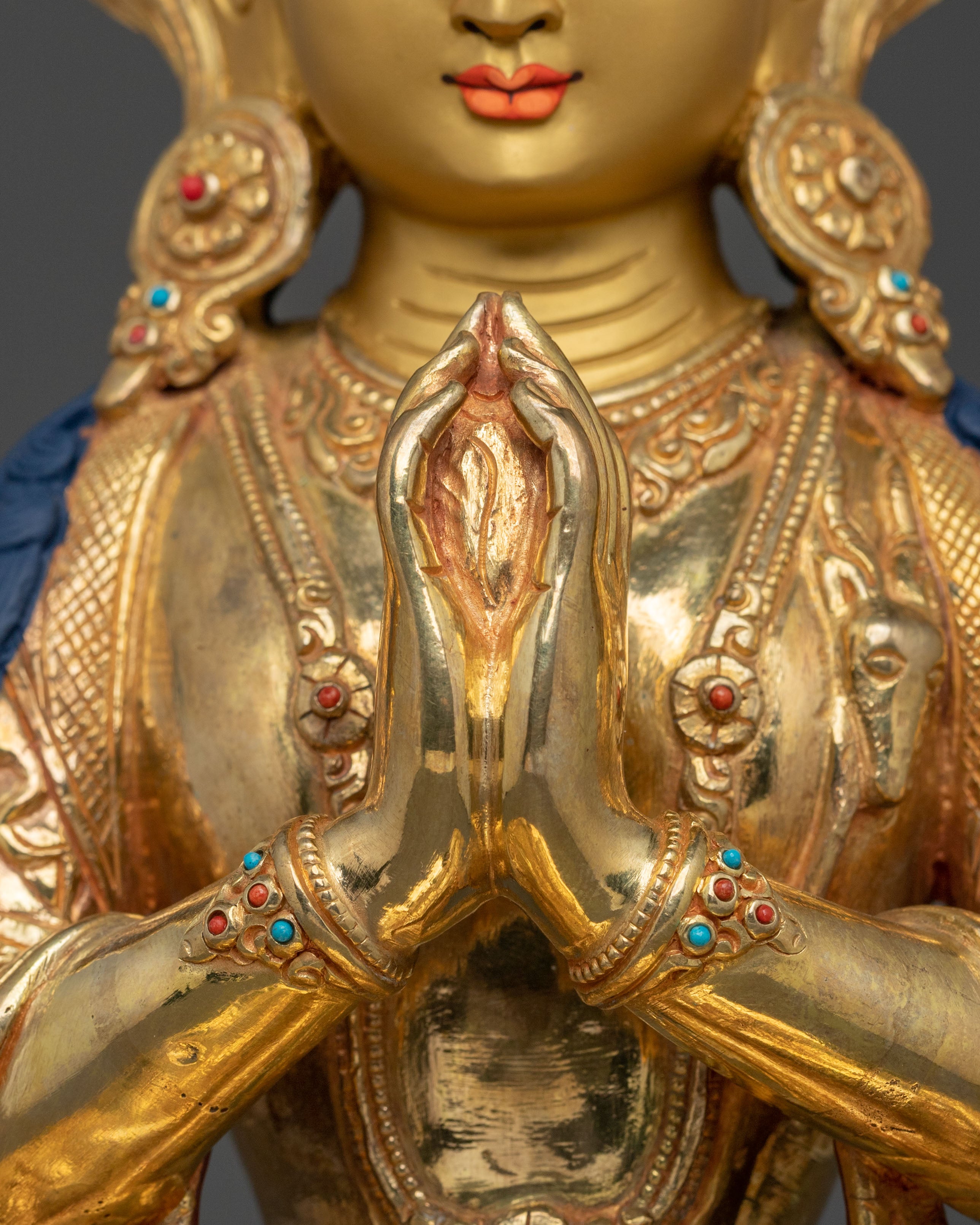 Chenrezig Statue: 24K Gold Gilded