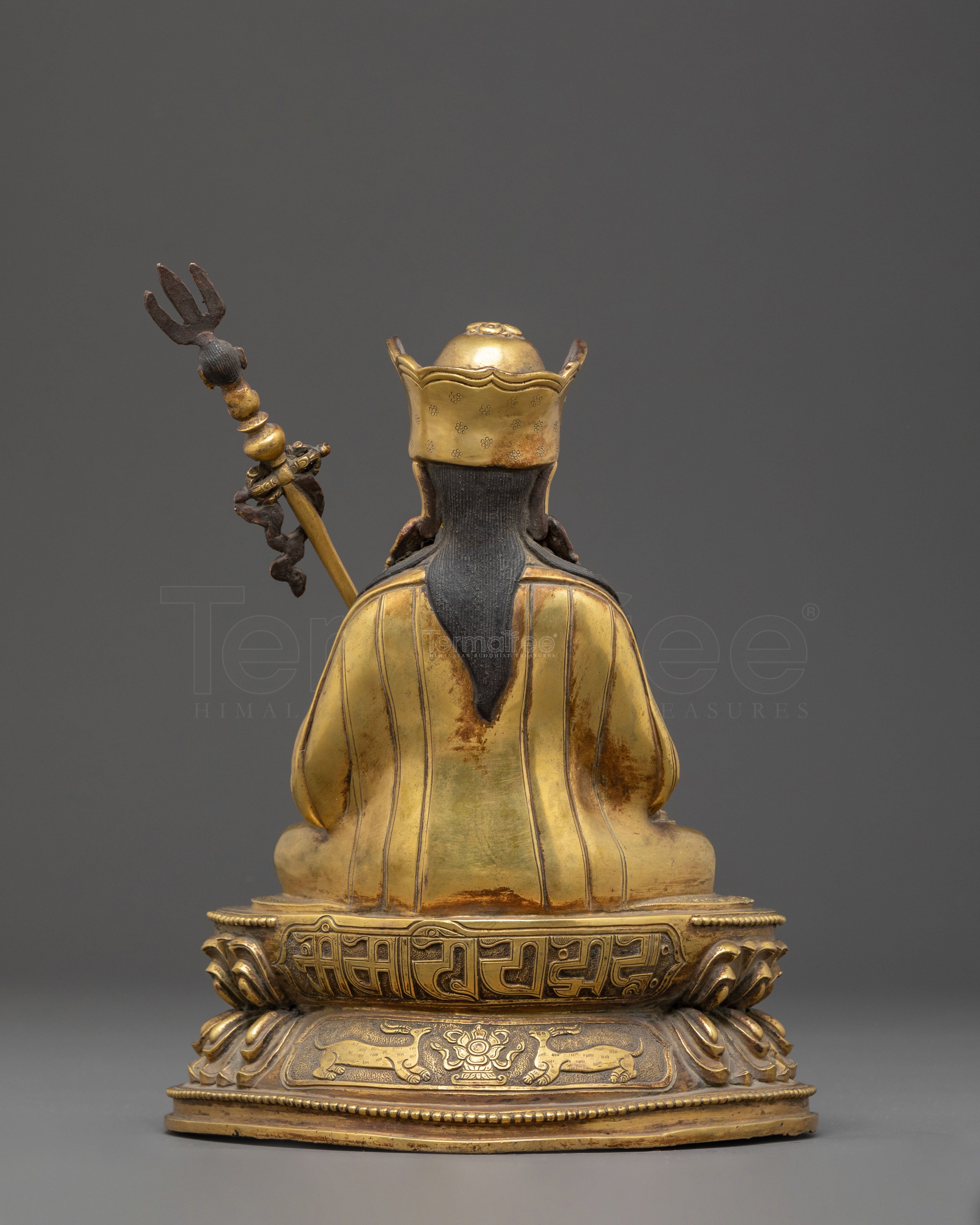 Himalayan Guru Tsokye Dorje Golden Statue | Tantric Meditation Deity