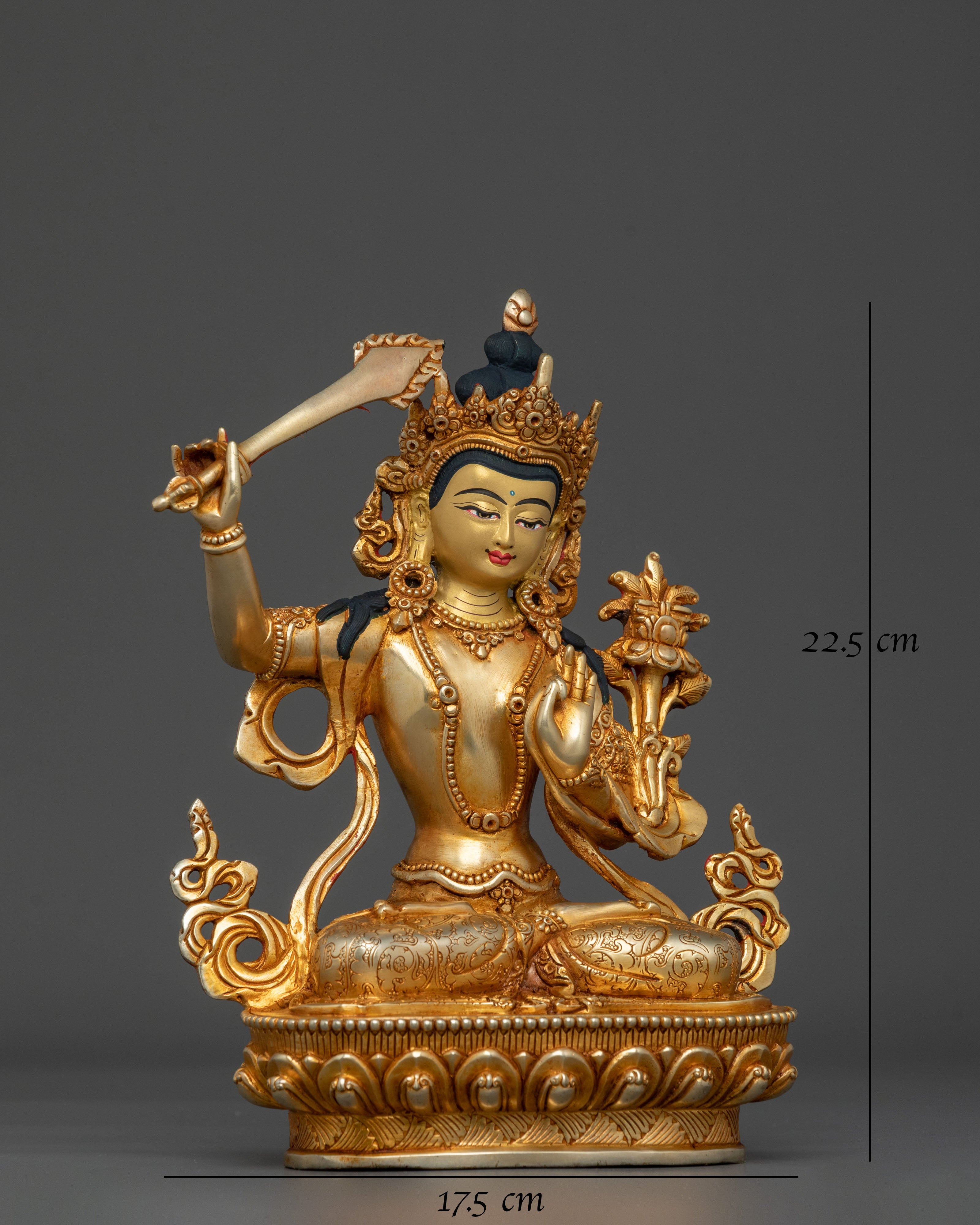 Handmade Manjushri Statue | Sacred Bodhisattva