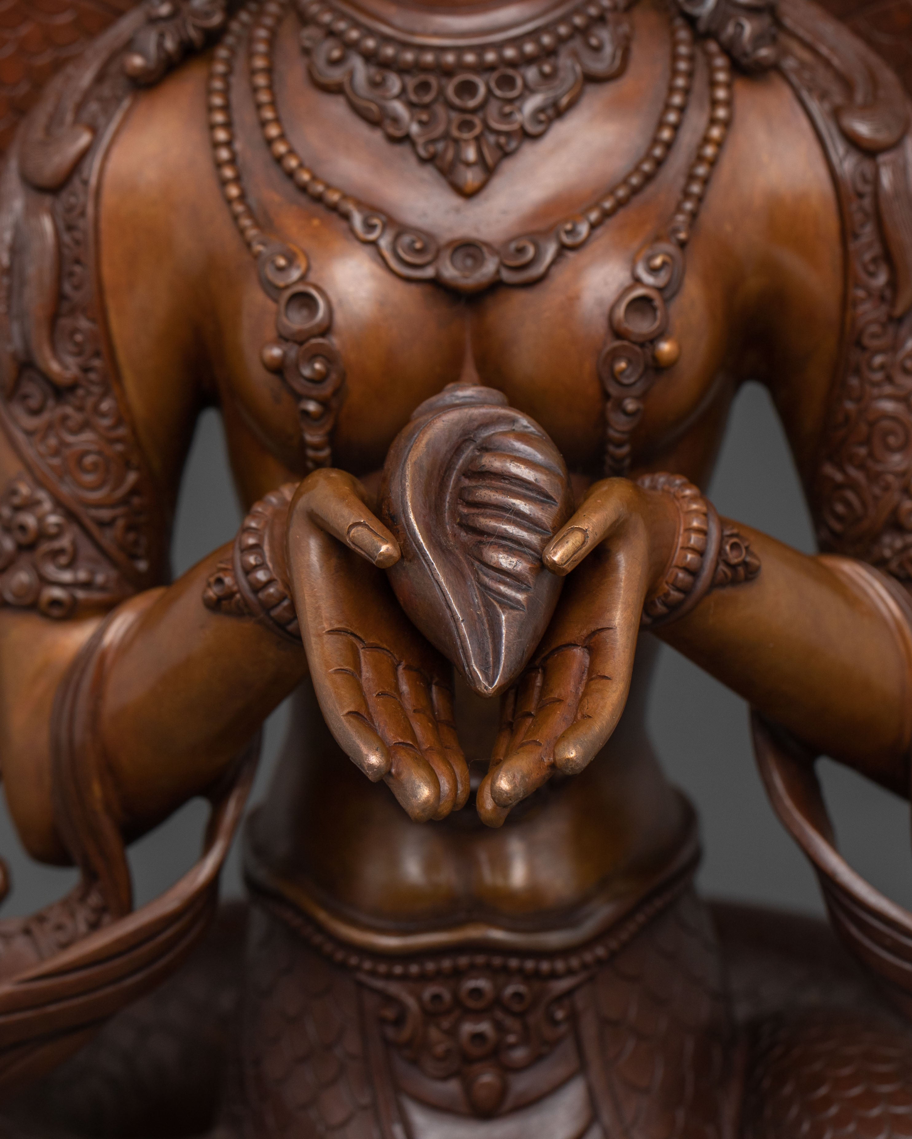 Oxidized Copper Nagkanya Sculpture | Spiritual Decor
