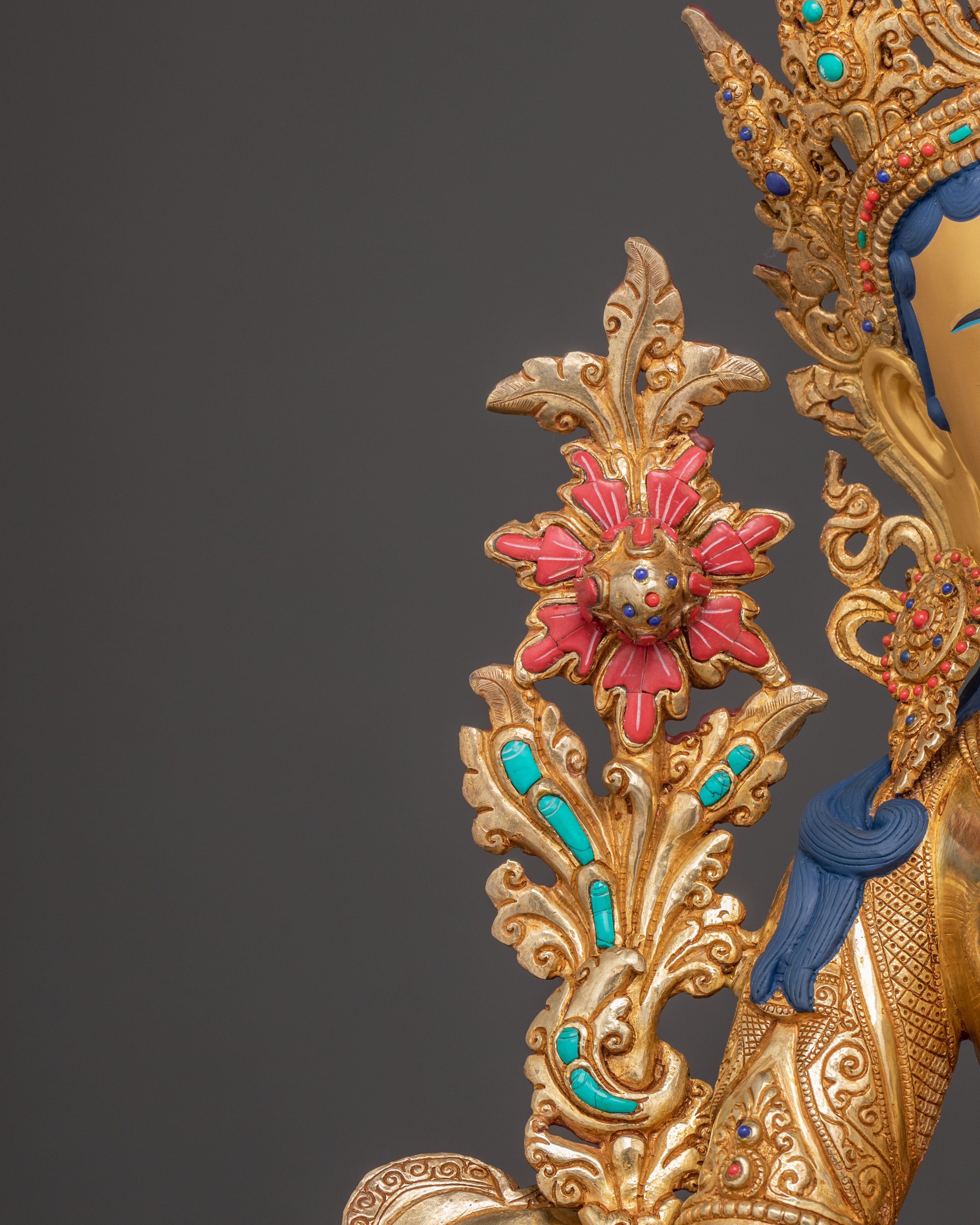 Handmade Serene Sculpture of Mother Green Tara | Divine Feminine Protector