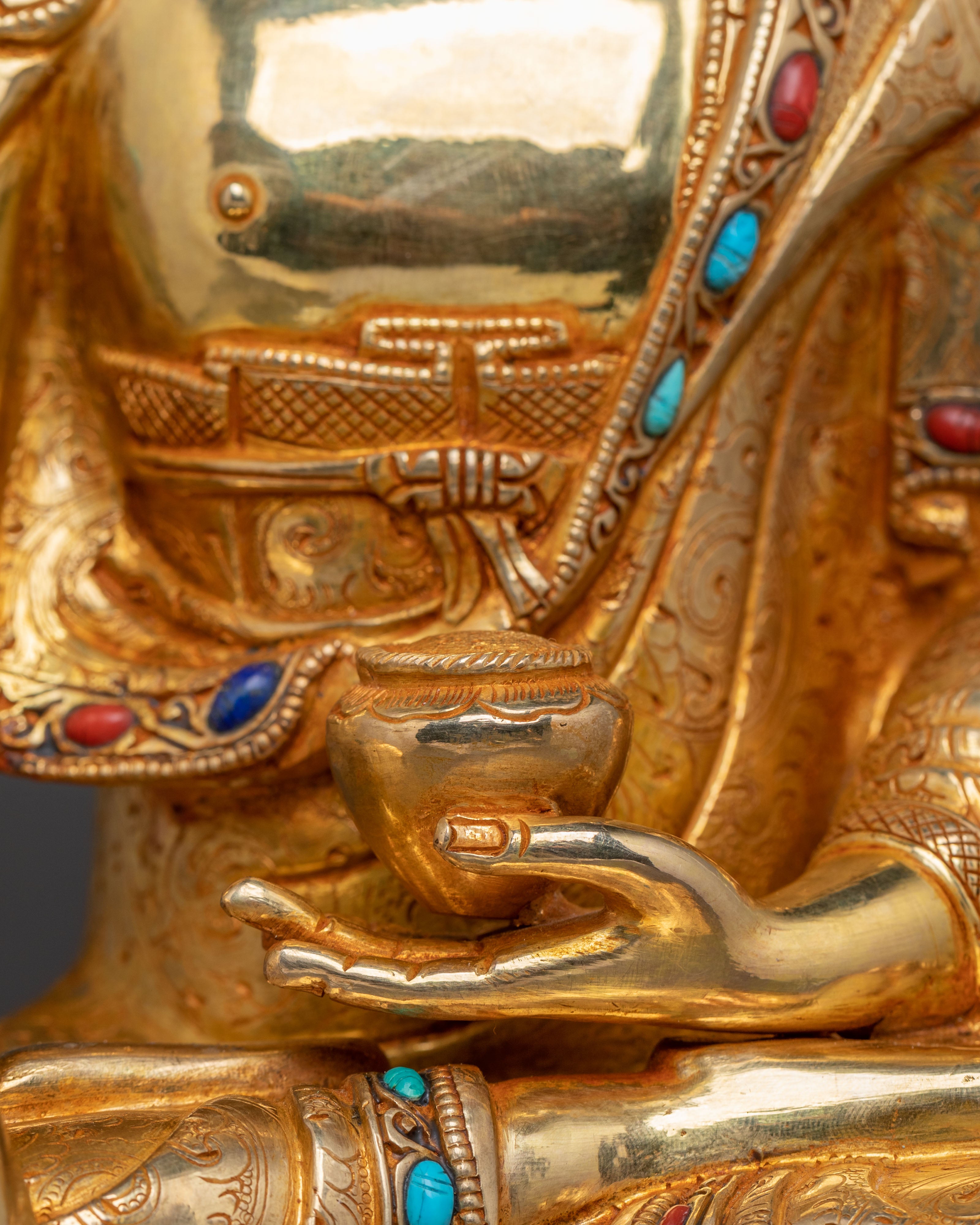 24k Gold Plated Shakyamuni Buddha Statue
