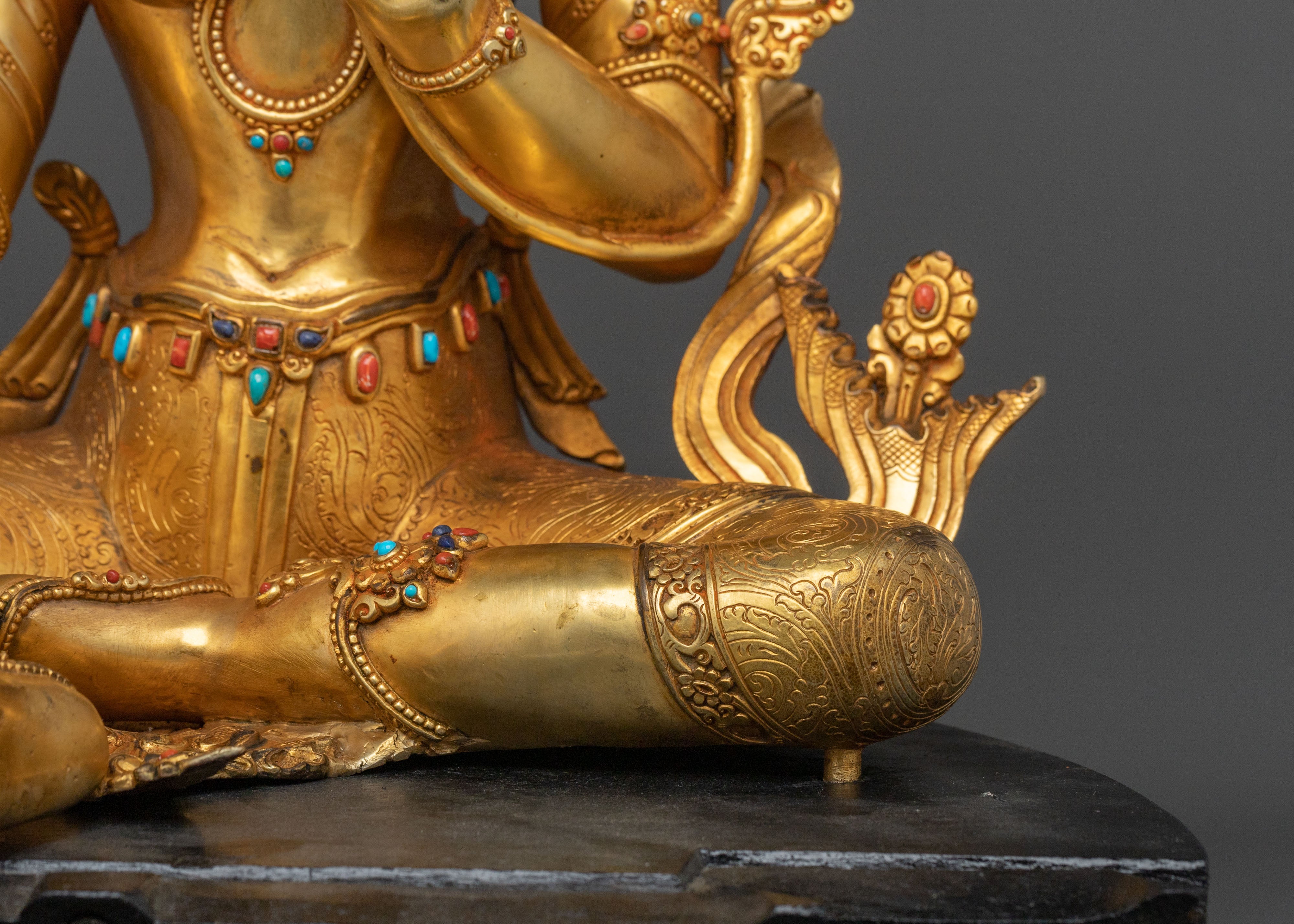 Green Tara Sacred Statue | Tibetan Goddess