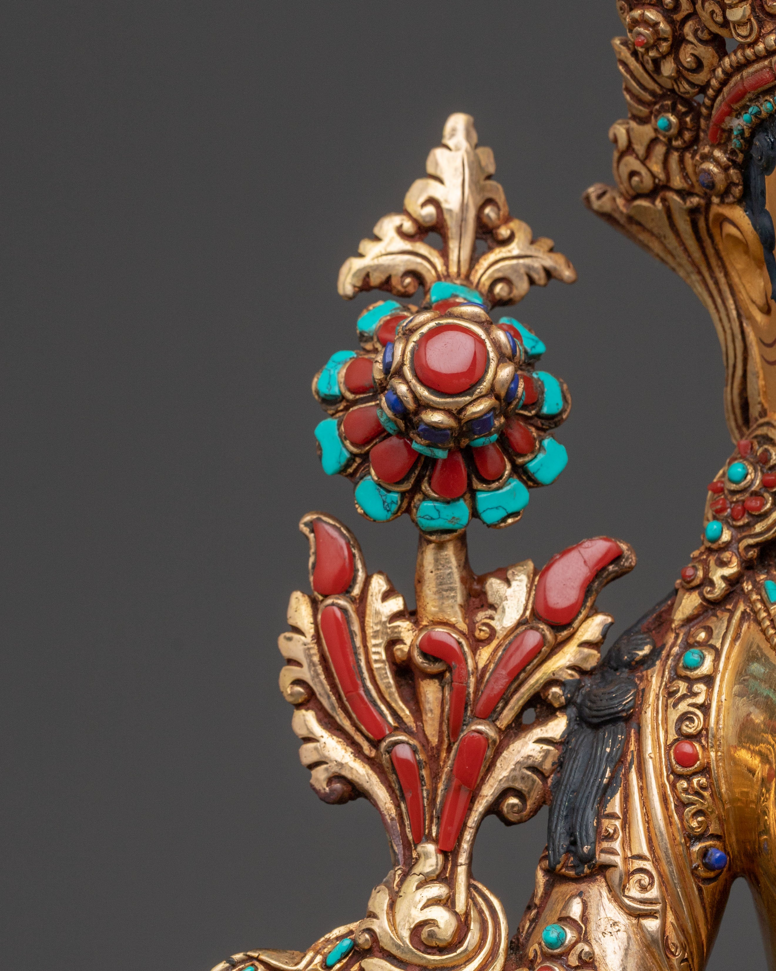 White Tara Tibetan Sacred Statue – Hand-Gilded Copper