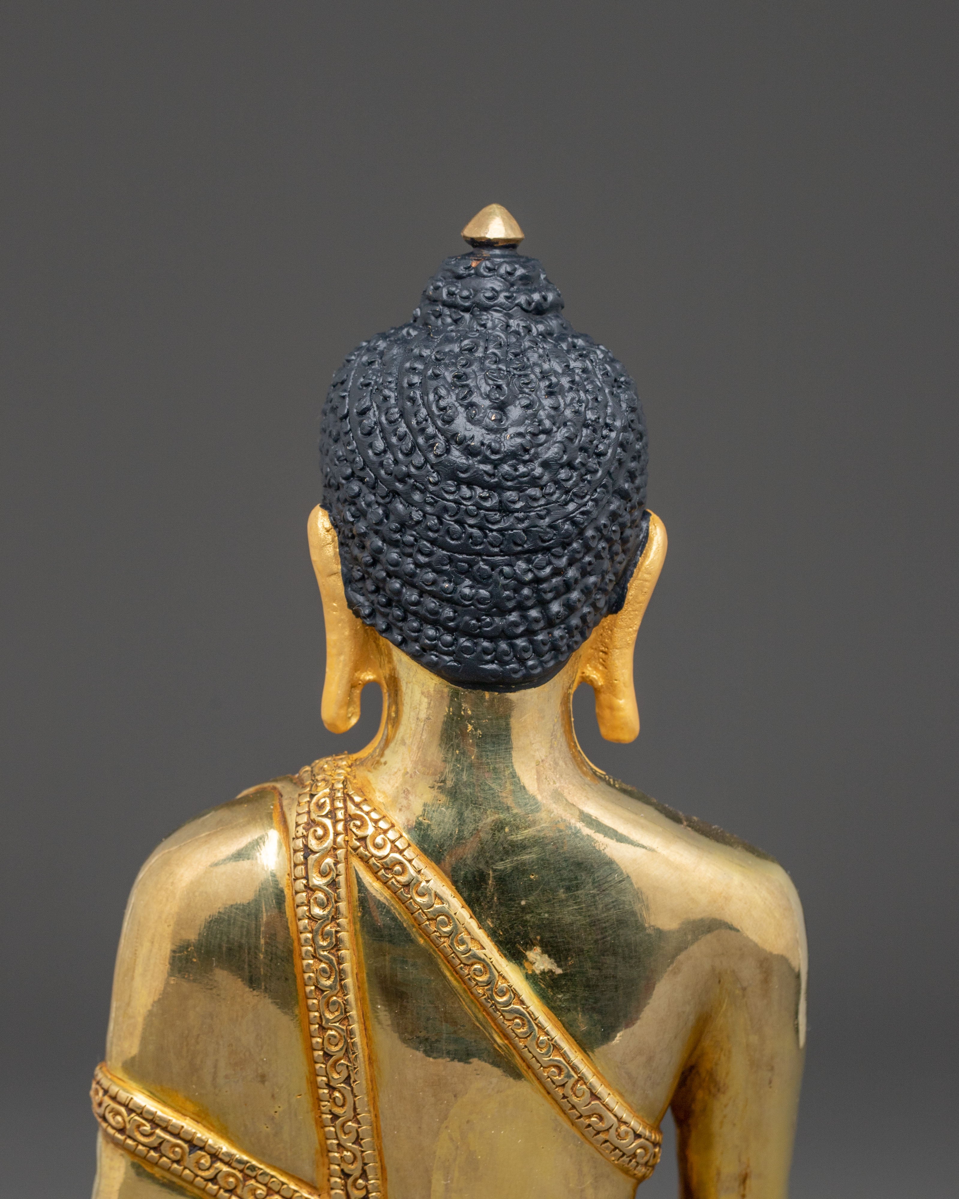 Shakyamuni Buddha Golden Statue | Gautama Buddha Artwork