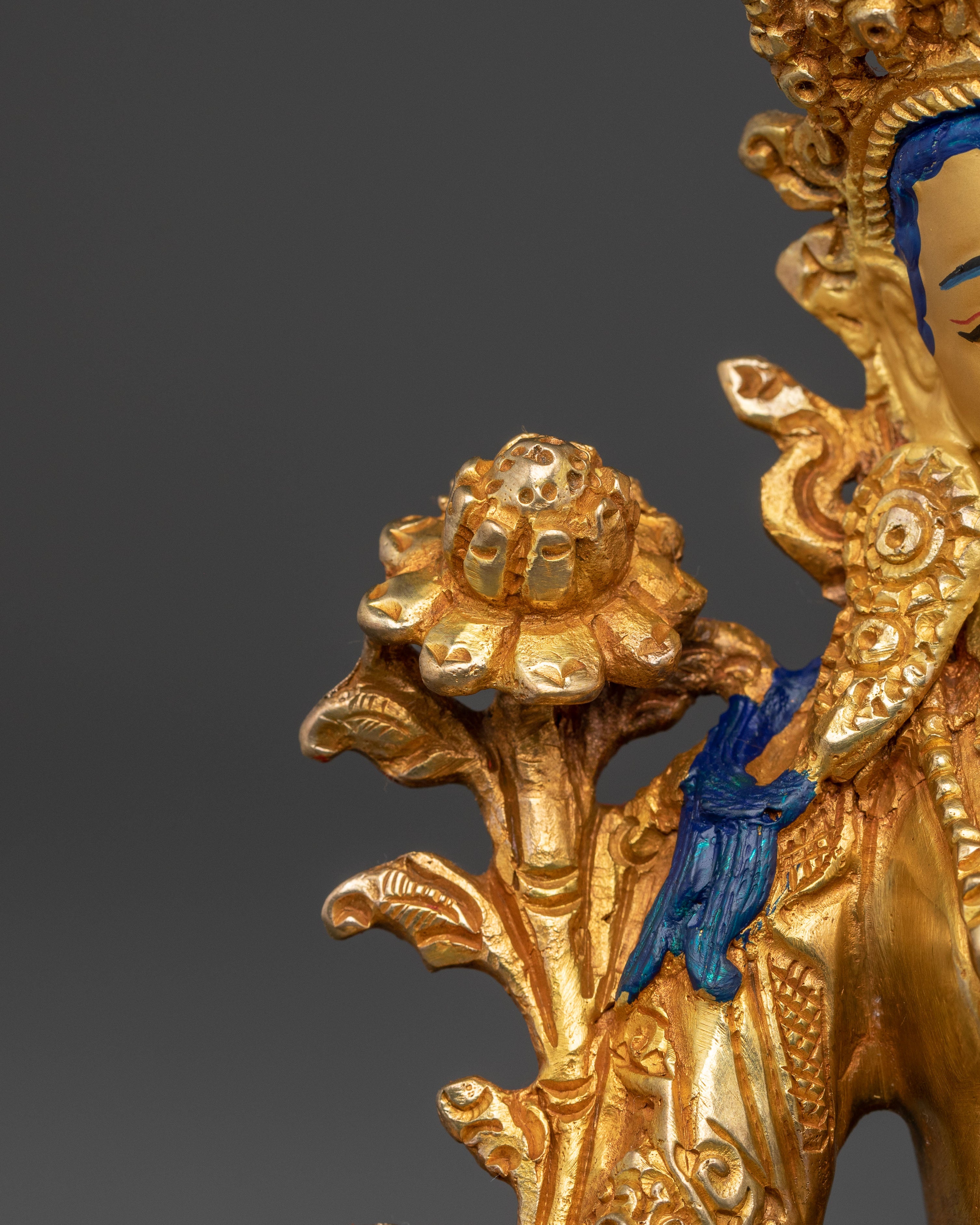 Handcrafted Green Tara Spiritual Sculpture