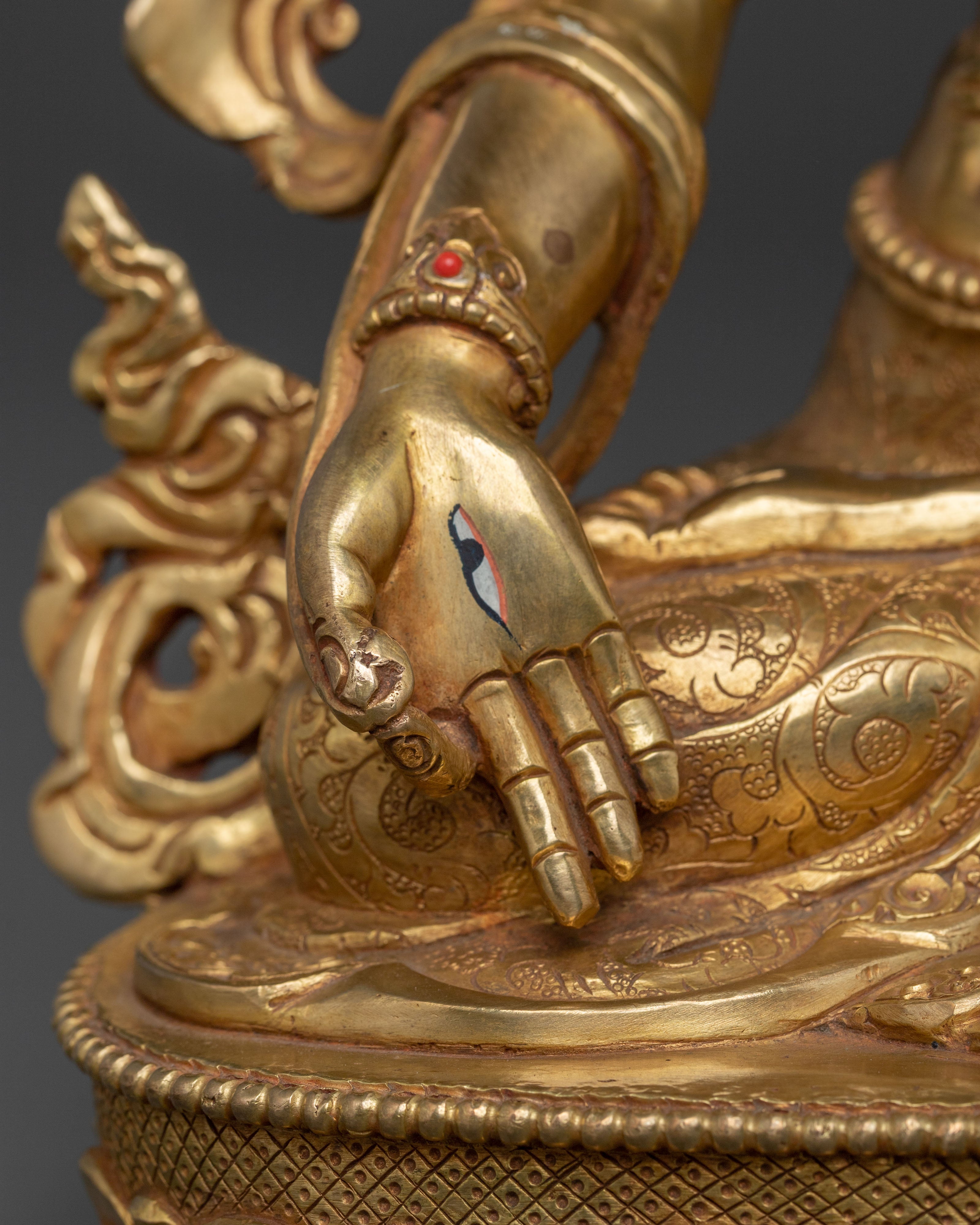 Handcrafted White Tara Statue | Spiritual Figurine