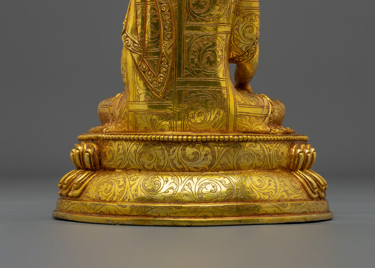 Shakyamuni Buddha Acrylic Painted Statue | Copper Figurine