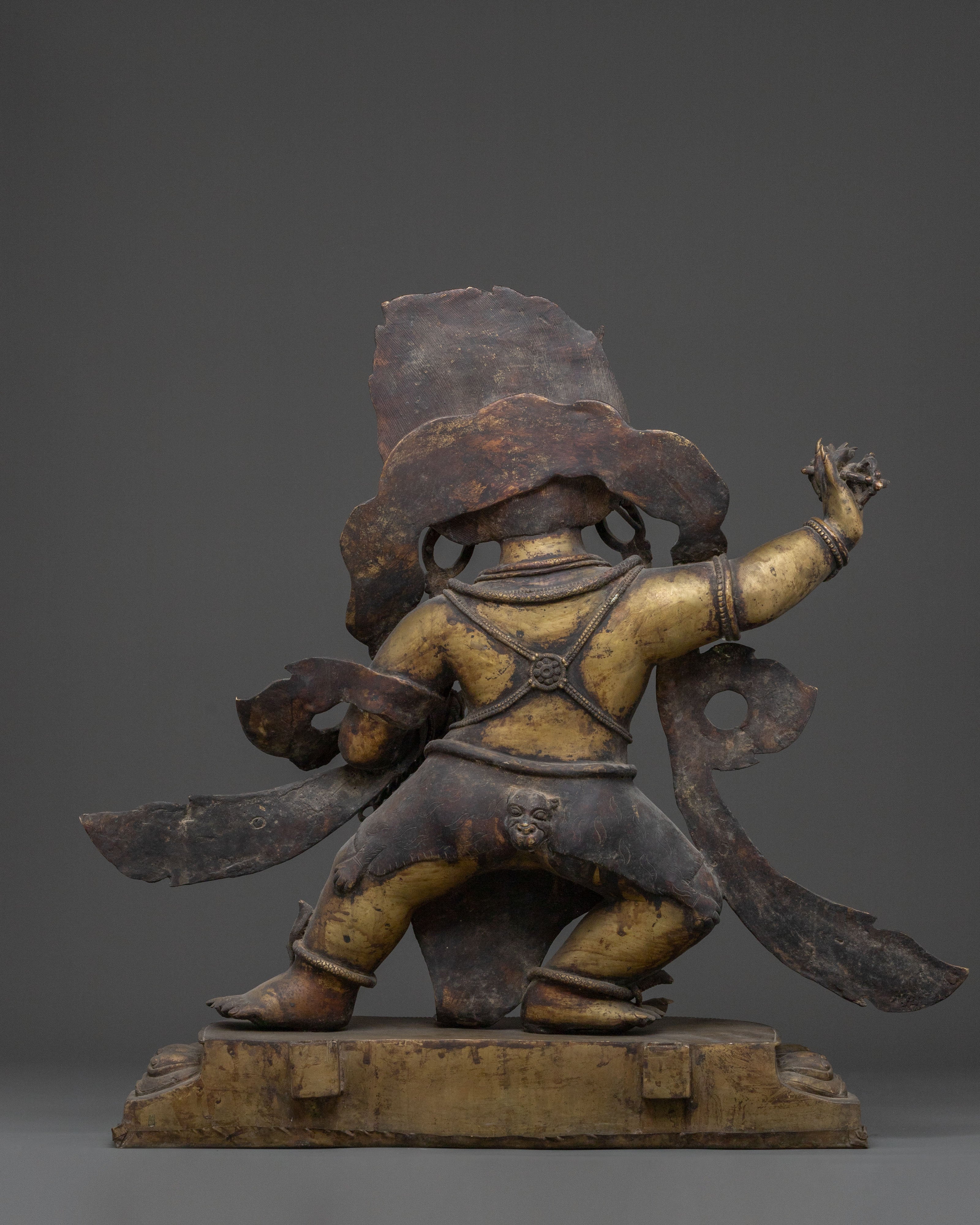 Himalayan Vajrapani Sculpture | Oxidized Copper Art
