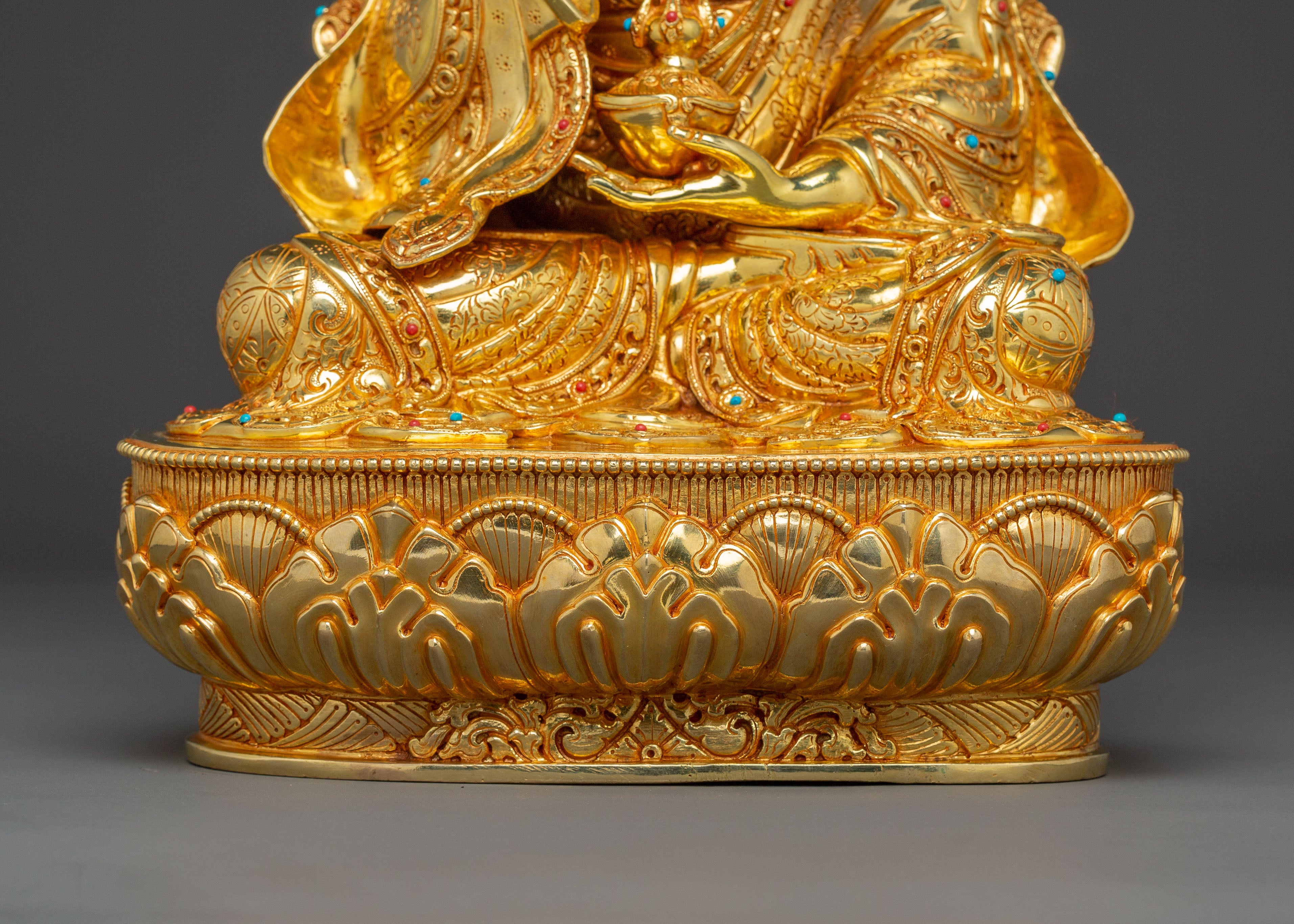 Divine Statue of Guru Tsokye Dorje: Gilded Masterpiece