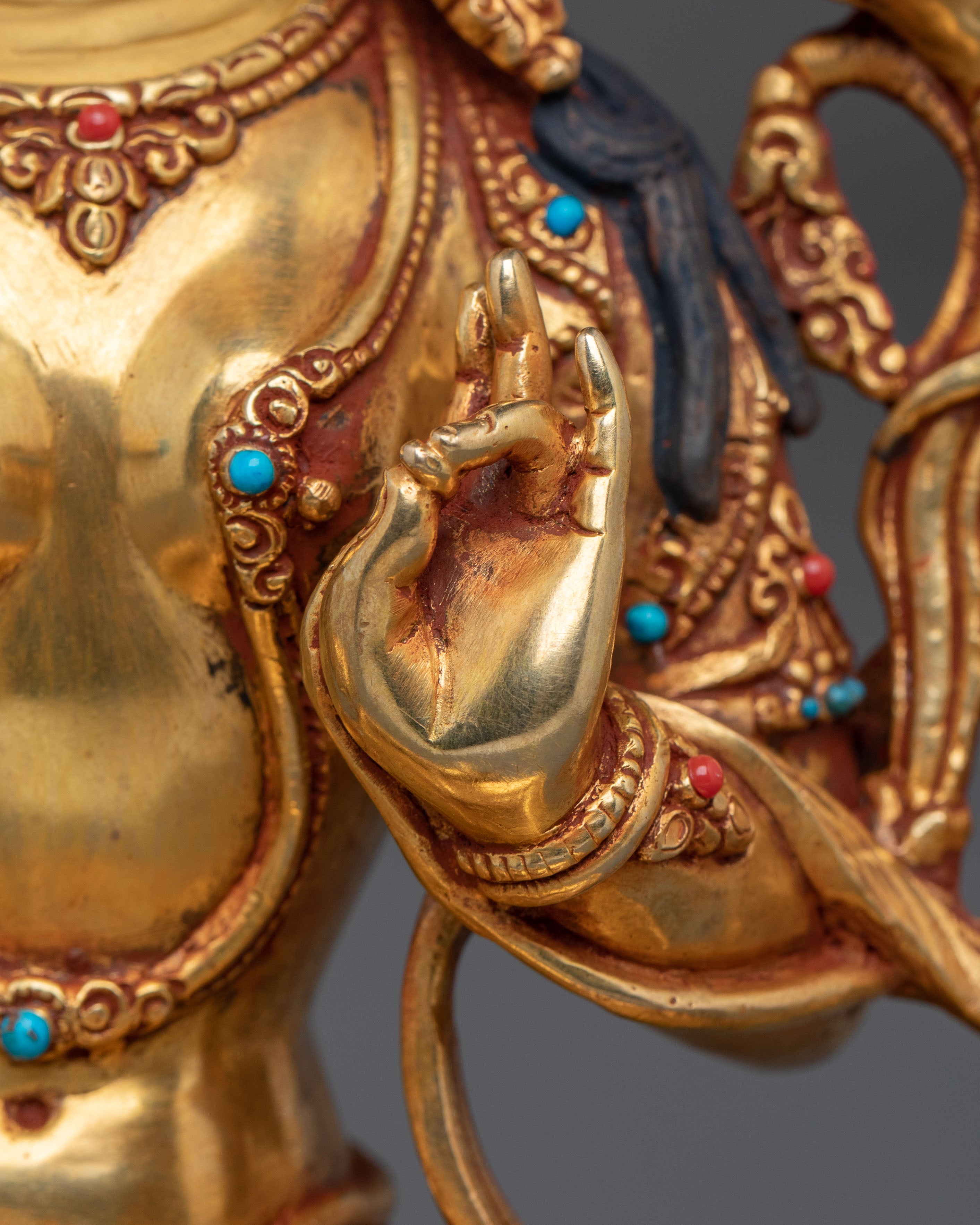 Green Tara Statue | Radiant Tibetan Goddess Figurine